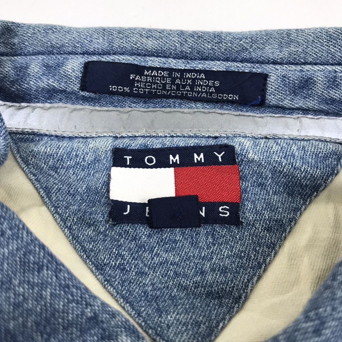 Tommy Hilfiger × Tommy Jeans × Vintage Vintage Tommy Hilfiger American Flag Shirt Size US XL / EU 56 / 4 - 9 Thumbnail