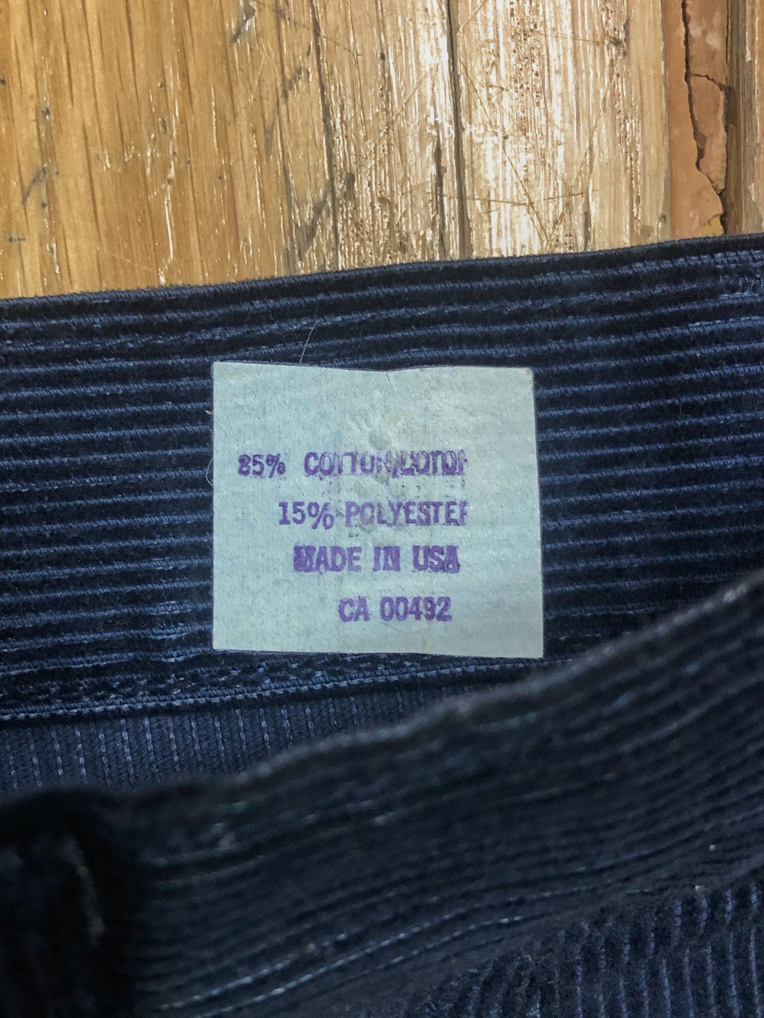 Lee × Vintage 70s Dark Navy Lee Riders Pleated Bell Bottom Corduroy Pants Size US 36 / EU 52 - 6 Thumbnail