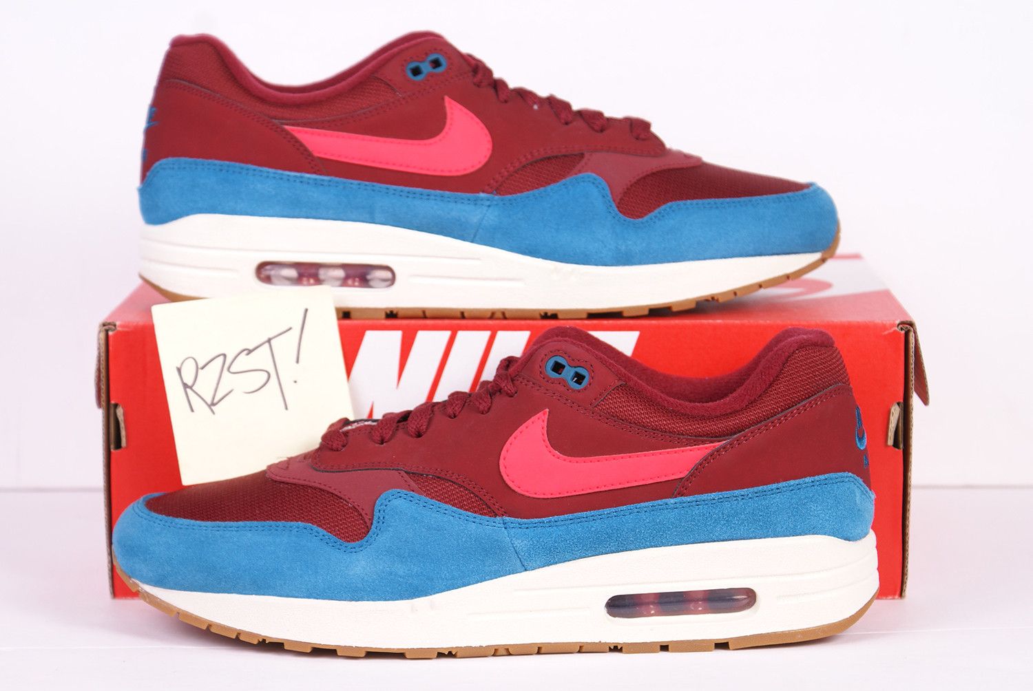 Nike Air Max 1 Teal + Burgundy AH8145-601