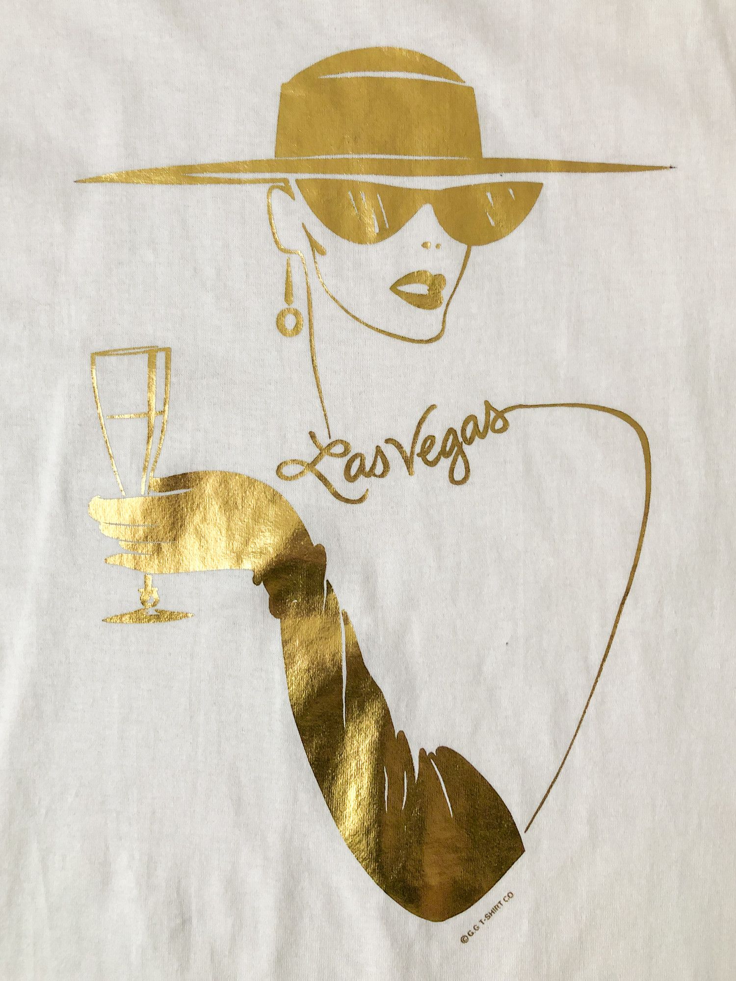 Vintage 90s Single Stitch 'Las Vegas' T-Shirt Size US L / EU 52-54 / 3 - 3 Thumbnail