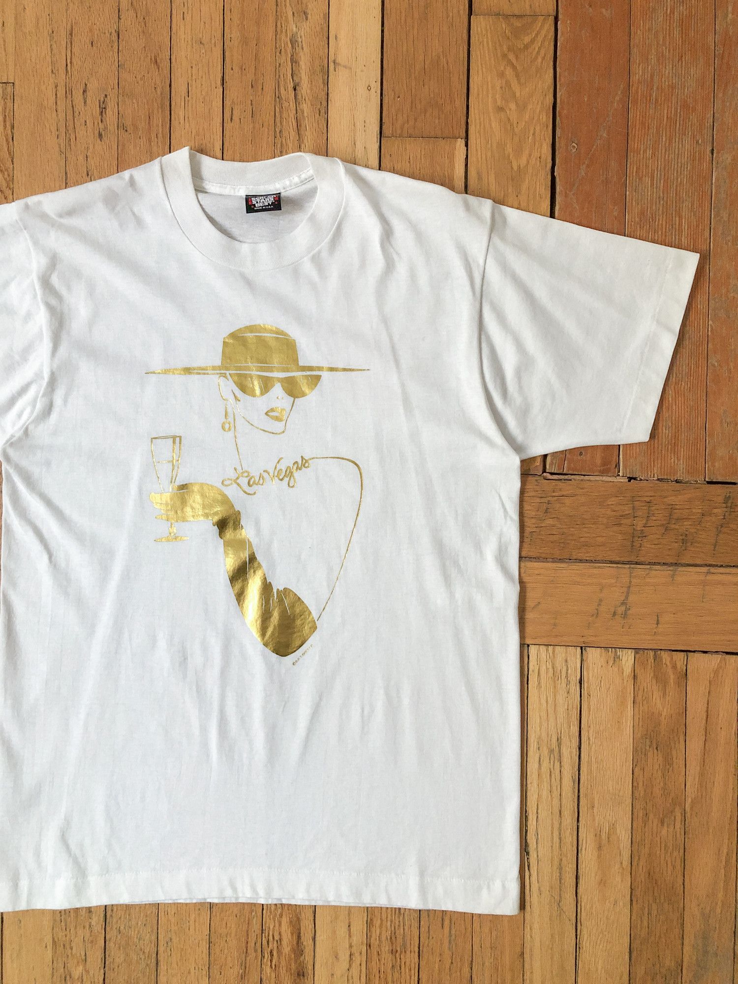 Vintage 90s Single Stitch 'Las Vegas' T-Shirt Size US L / EU 52-54 / 3 - 1 Thumbnail