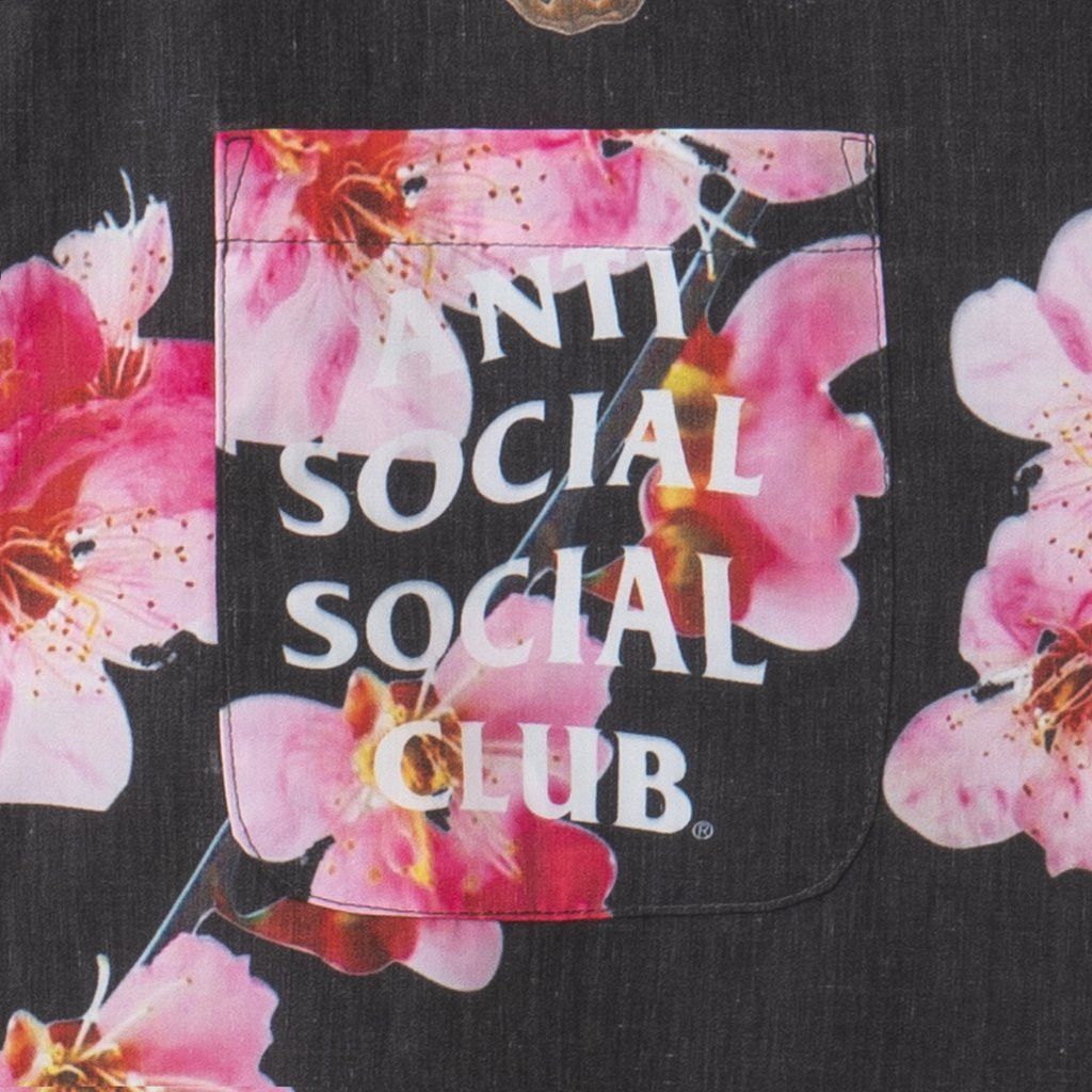Anti Social Social Club DS White ASSC KKOCH Butterfly Woody Black Button Up Shirt Size US L / EU 52-54 / 3 - 4 Thumbnail