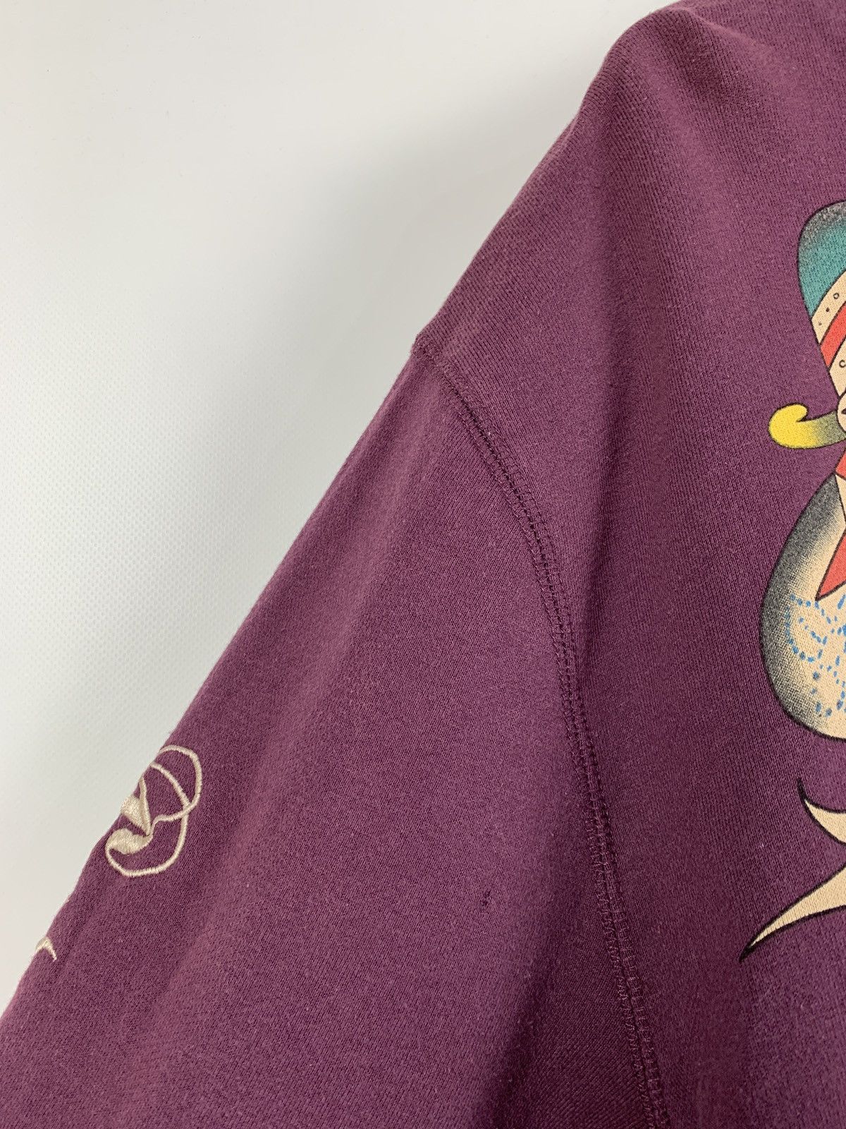 Christian Audigier Vintage Ed Hardy Purple Love Kills Slowly Skull Y2K Hoodie Size US XL / EU 56 / 4 - 22 Thumbnail