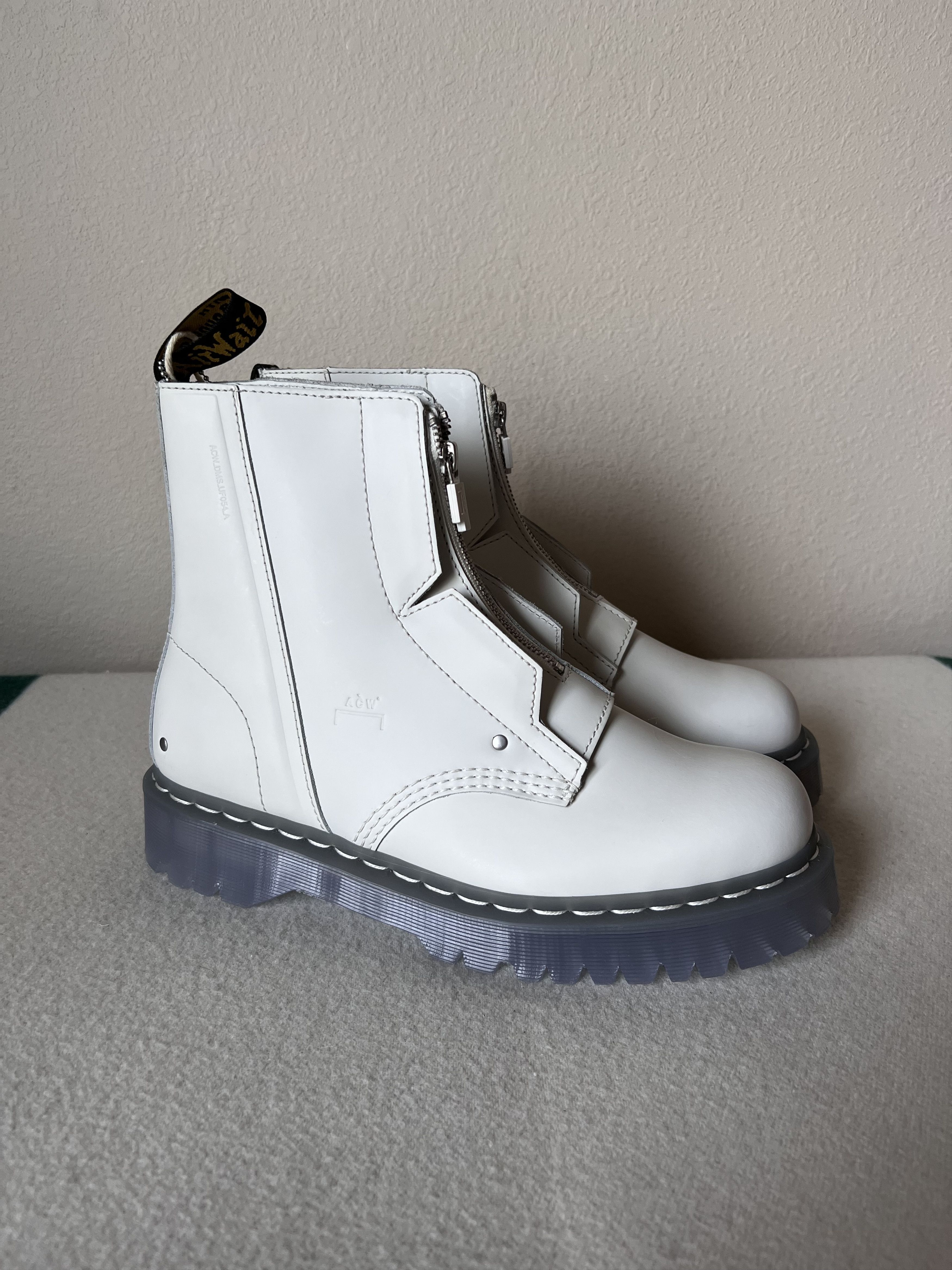 image of Dr. Martens A Cold Wall 1460 Bex Boots In Cream White, Men's (Size 8)