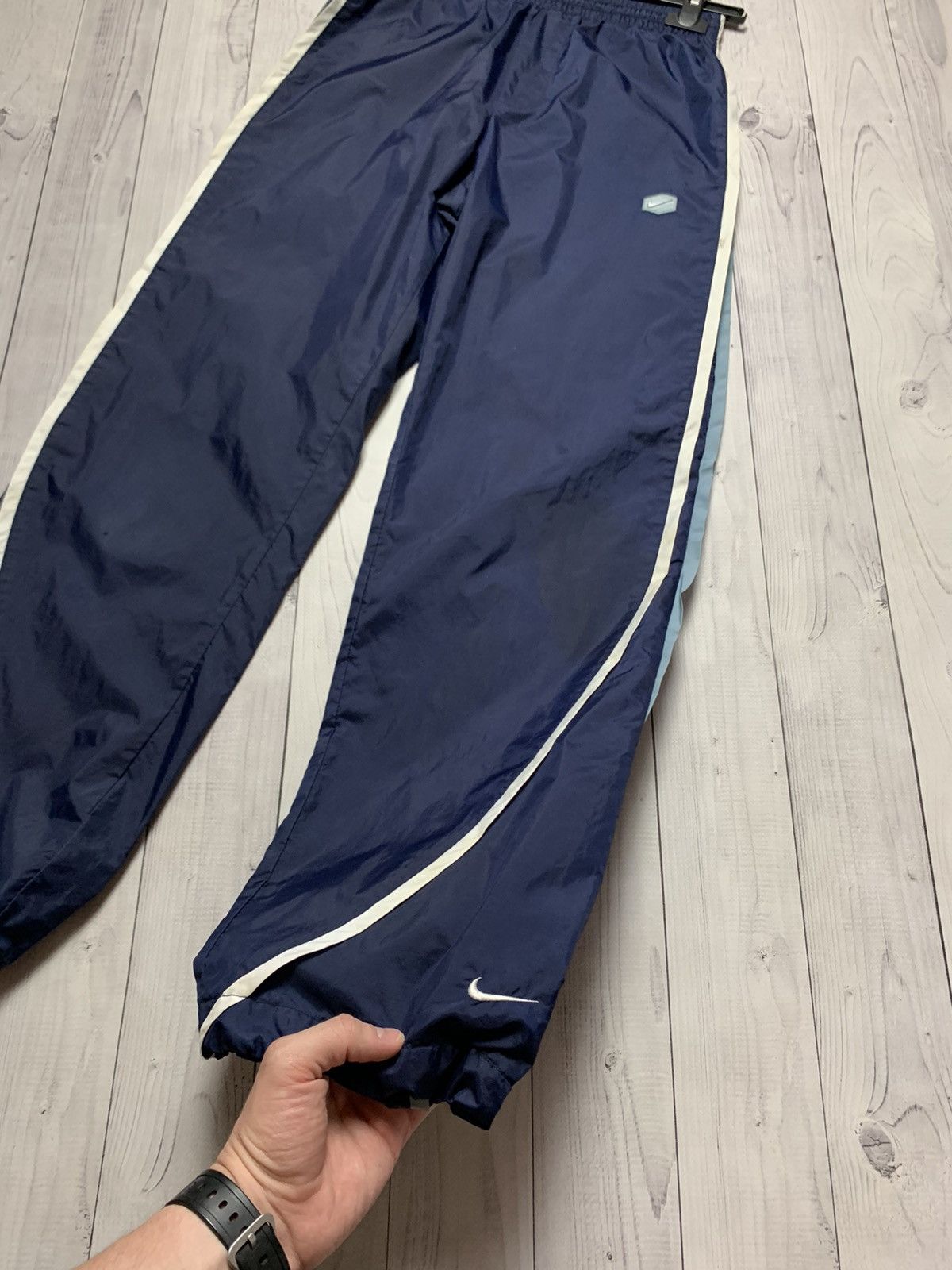 Nike × Vintage Vintage Nike drill pants logo swoosh joggers size Xs Size US 28 / EU 44 - 2 Thumbnail