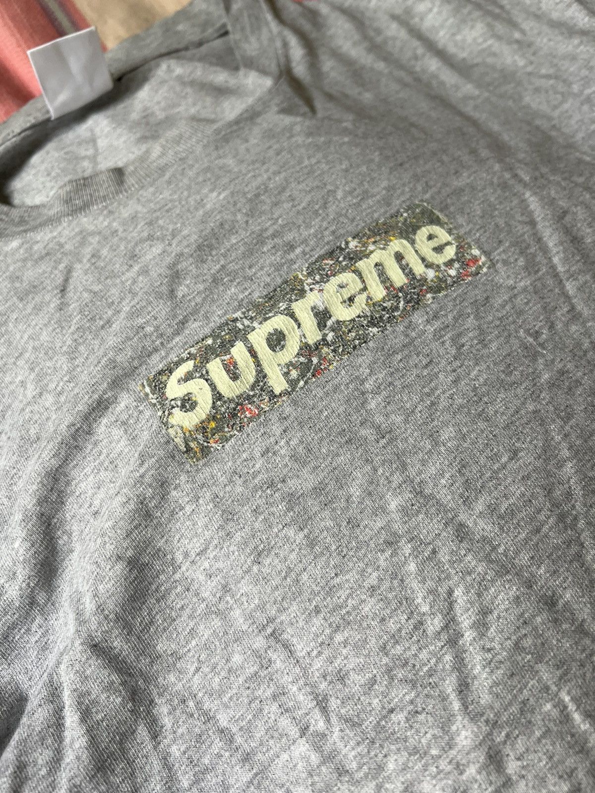 Supreme Supreme 1999 Jackson Pollock Box Logo T-Shirt Size US XL / EU 56 / 4 - 5 Thumbnail