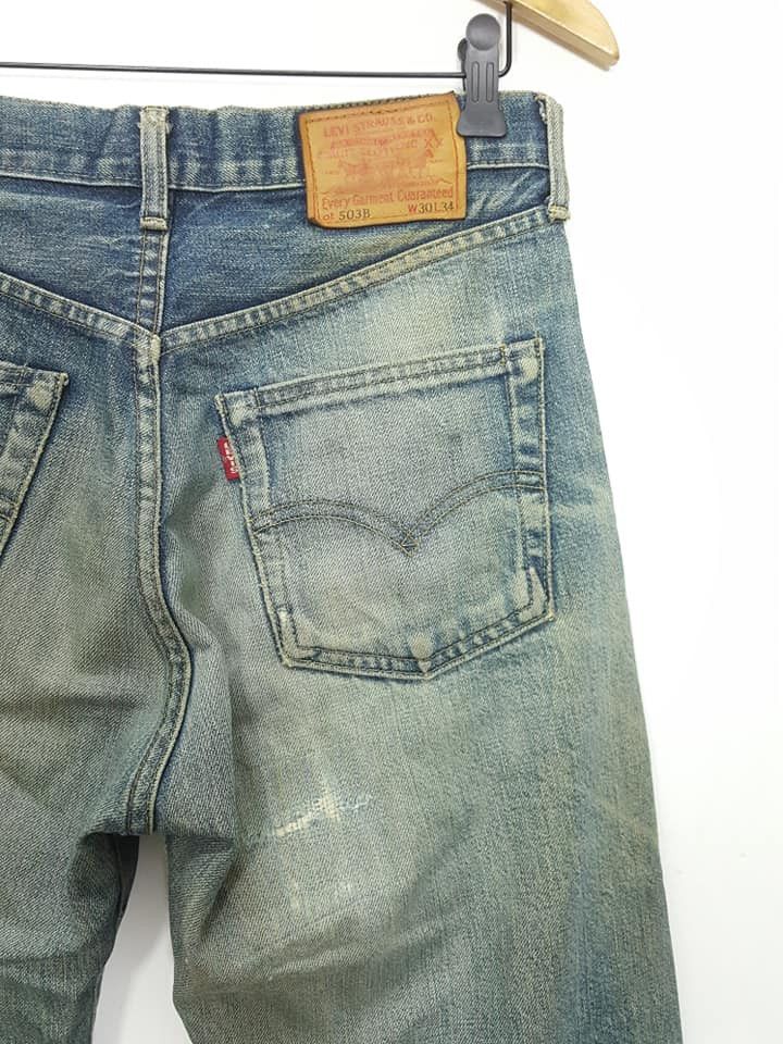 Levi's LVC 503B-XX Big E Rare Vtg Selvedge Patched Seasoned Denim Size US 30 / EU 46 - 7 Thumbnail