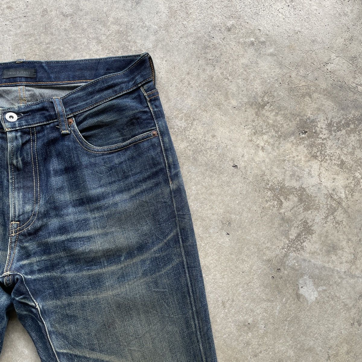 Japanese Brand Vintage Japanese Faded Jeans W32x28.5 Japanese Denim Pants Size US 32 / EU 48 - 5 Thumbnail