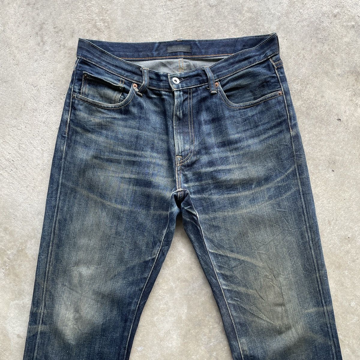 Japanese Brand Vintage Japanese Faded Jeans W32x28.5 Japanese Denim Pants Size US 32 / EU 48 - 3 Thumbnail