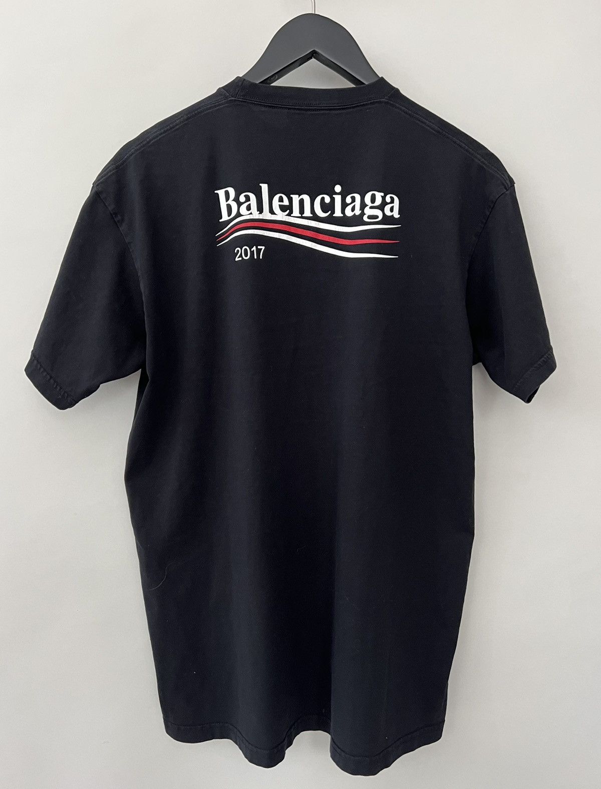 image of Balenciaga Logo Campaign T-Shirt in Black, Men's (Size Small)