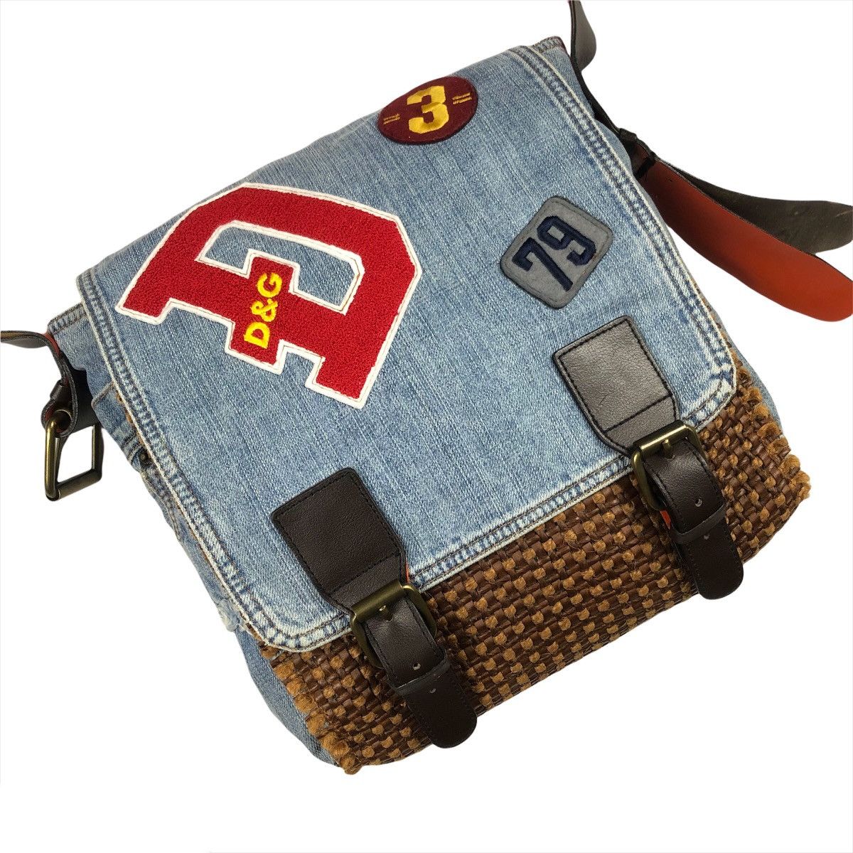 Dolce & Gabbana RARE💥Dolce & Gabbana Denim Patch Messenger Bag Size ONE SIZE - 3 Thumbnail