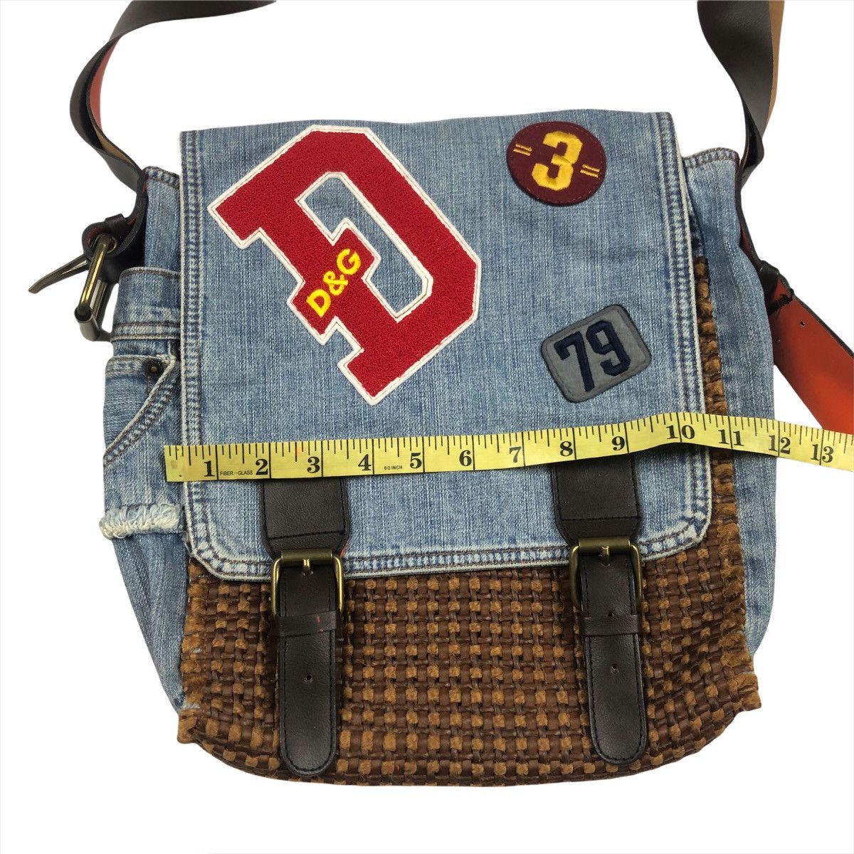 Dolce & Gabbana RARE💥Dolce & Gabbana Denim Patch Messenger Bag Size ONE SIZE - 13 Thumbnail