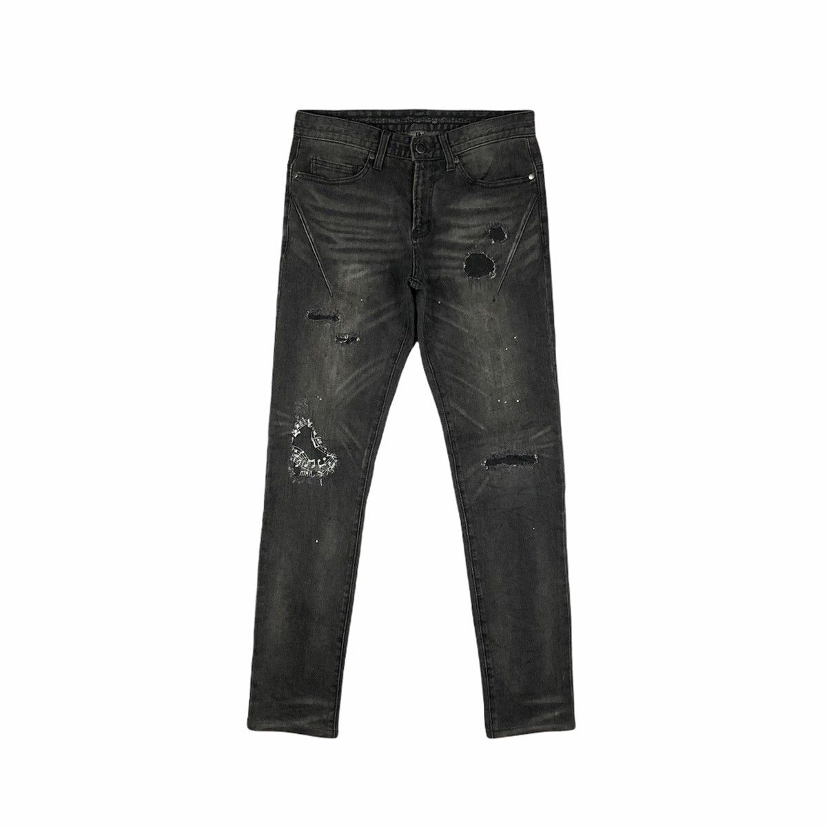 image of Loveless x Number N Ine Number (N)Ine Distressed Denim in Washed Black Denim, Men's (Size 32)