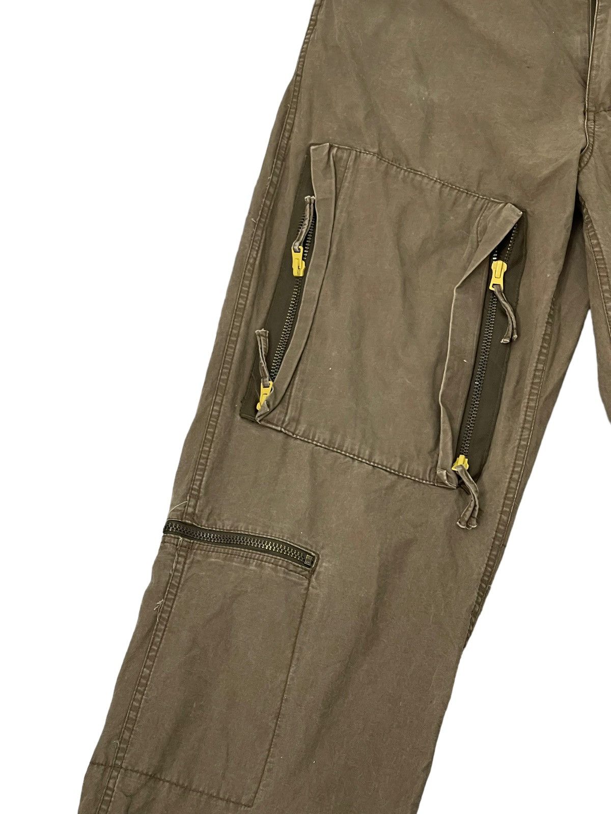 Japanese Brand Multipockets Cargo Wide Pant Club Monaco Faded Military 2🟦5 Size US 35 - 6 Thumbnail