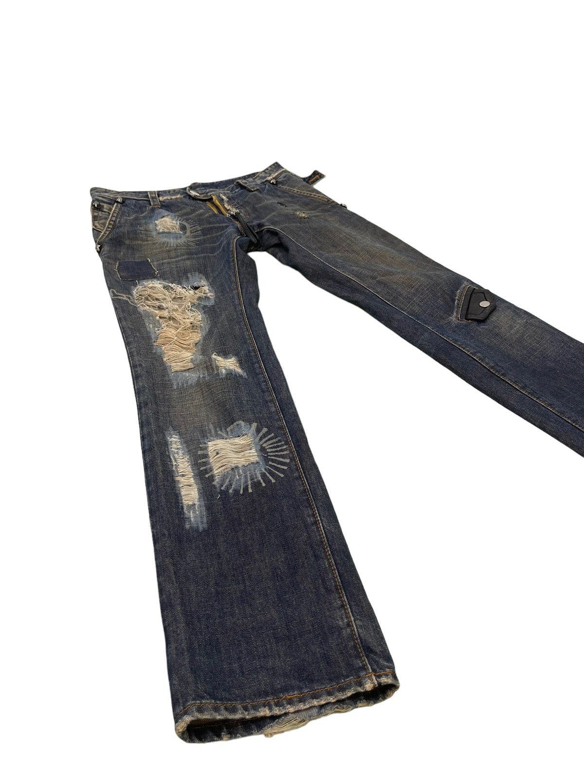 Dsquared2 Slim Jeans Dsquared2 Italy Distress Denim Low Rise 2🟦8 Size US 33 - 2 Thumbnail