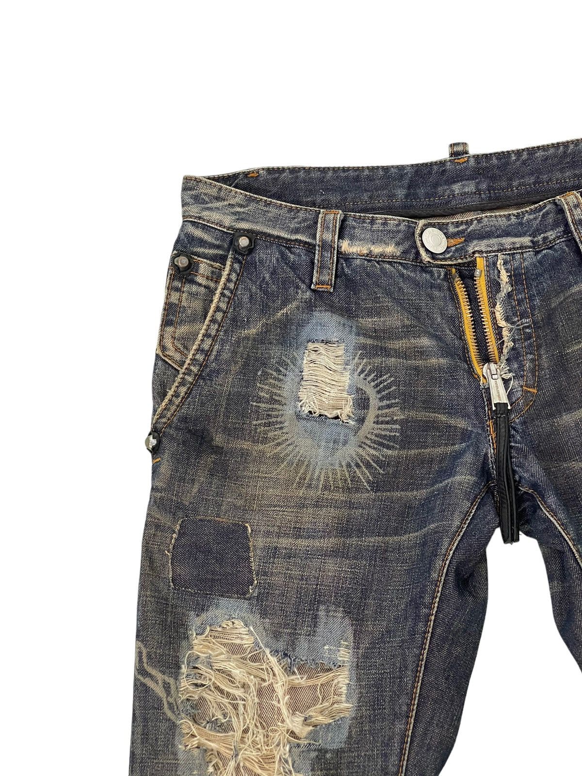 Dsquared2 Slim Jeans Dsquared2 Italy Distress Denim Low Rise 2🟦8 Size US 33 - 8 Thumbnail