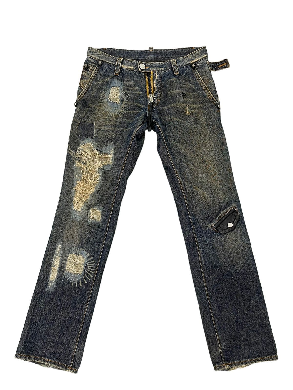 Slim Jeans Dsquared2 Italy Distress Denim Low Rise 2🟦8