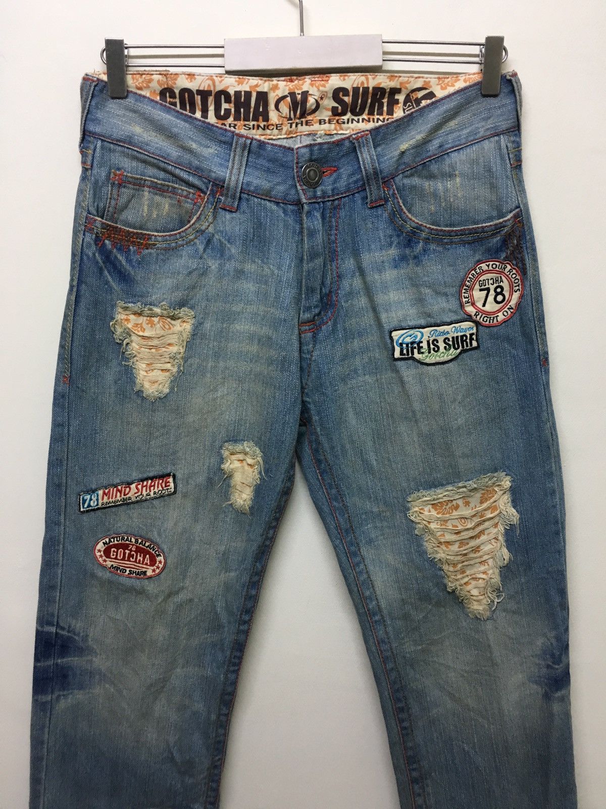 Gotcha × Japanese Brand Gotcha jeans patchwork stright cut Size US 34 / EU 50 - 2 Thumbnail