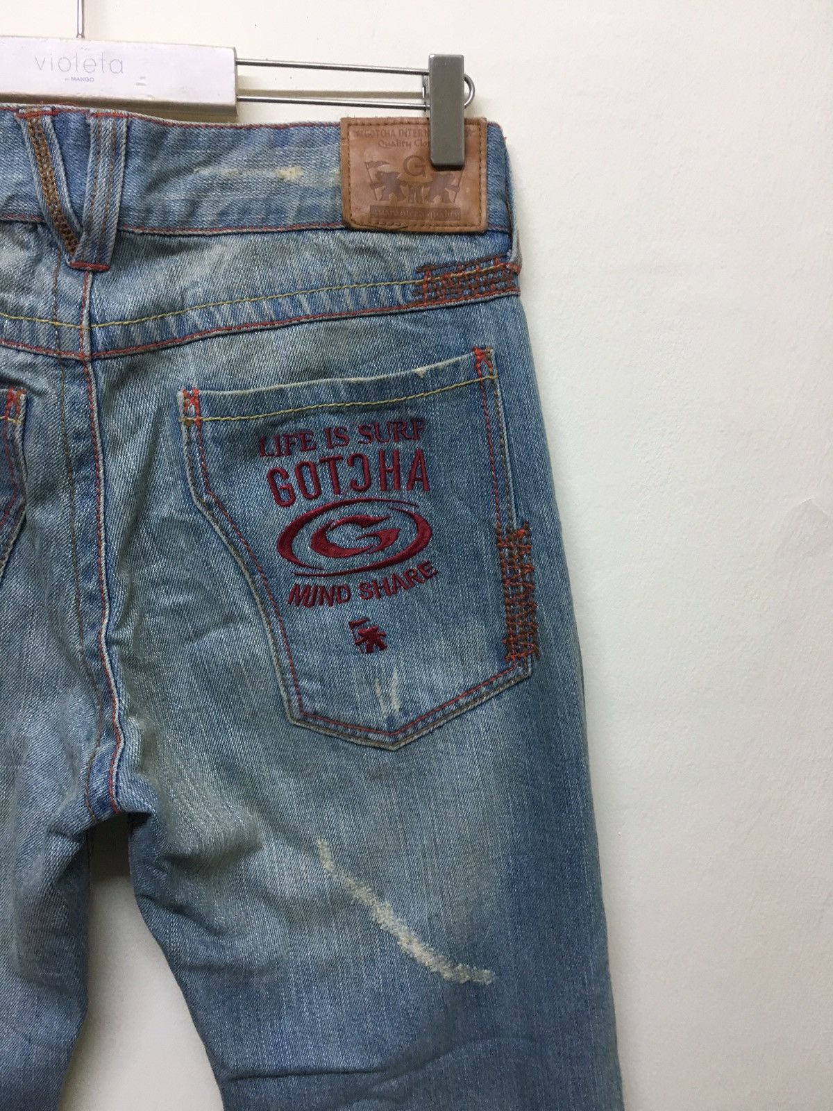Gotcha × Japanese Brand Gotcha jeans patchwork stright cut Size US 34 / EU 50 - 9 Thumbnail