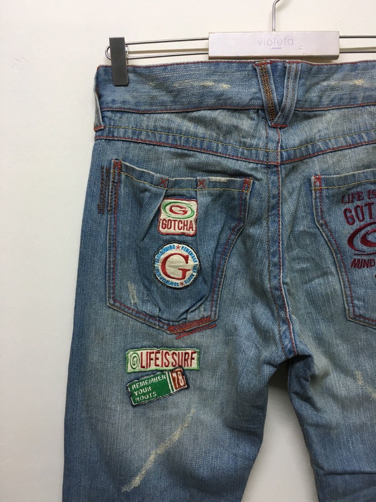 Gotcha × Japanese Brand Gotcha jeans patchwork stright cut Size US 34 / EU 50 - 8 Thumbnail