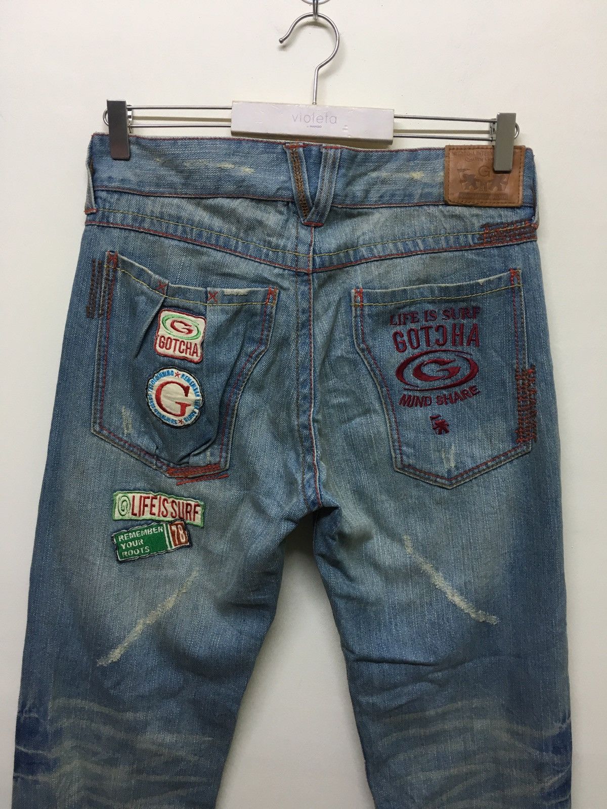 Gotcha × Japanese Brand Gotcha jeans patchwork stright cut Size US 34 / EU 50 - 7 Thumbnail