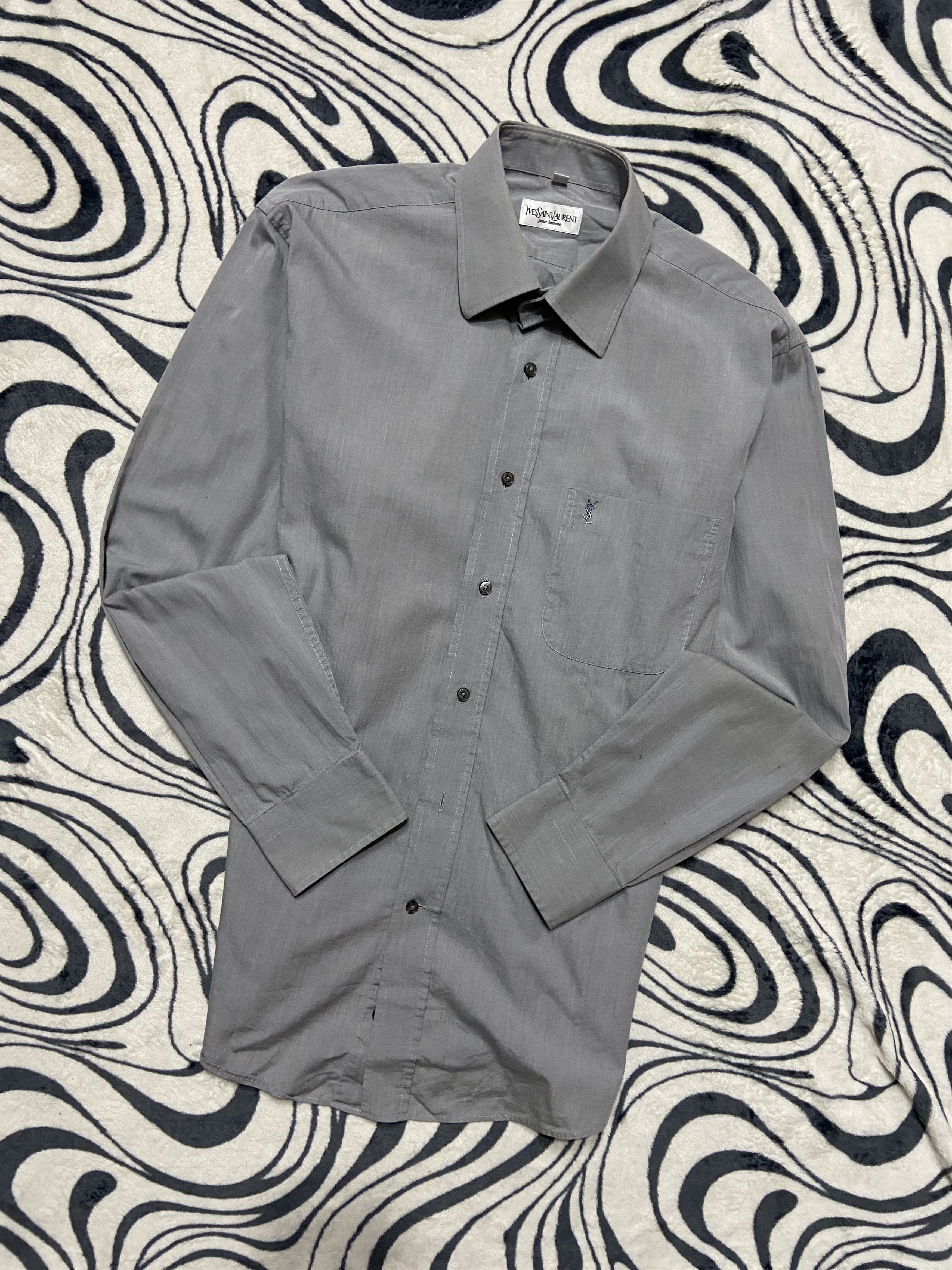 Yves Saint Laurent Yves Saint Laurent YSL Men's Long Sleeve Shirt Size US L / EU 52-54 / 3 - 1 Thumbnail