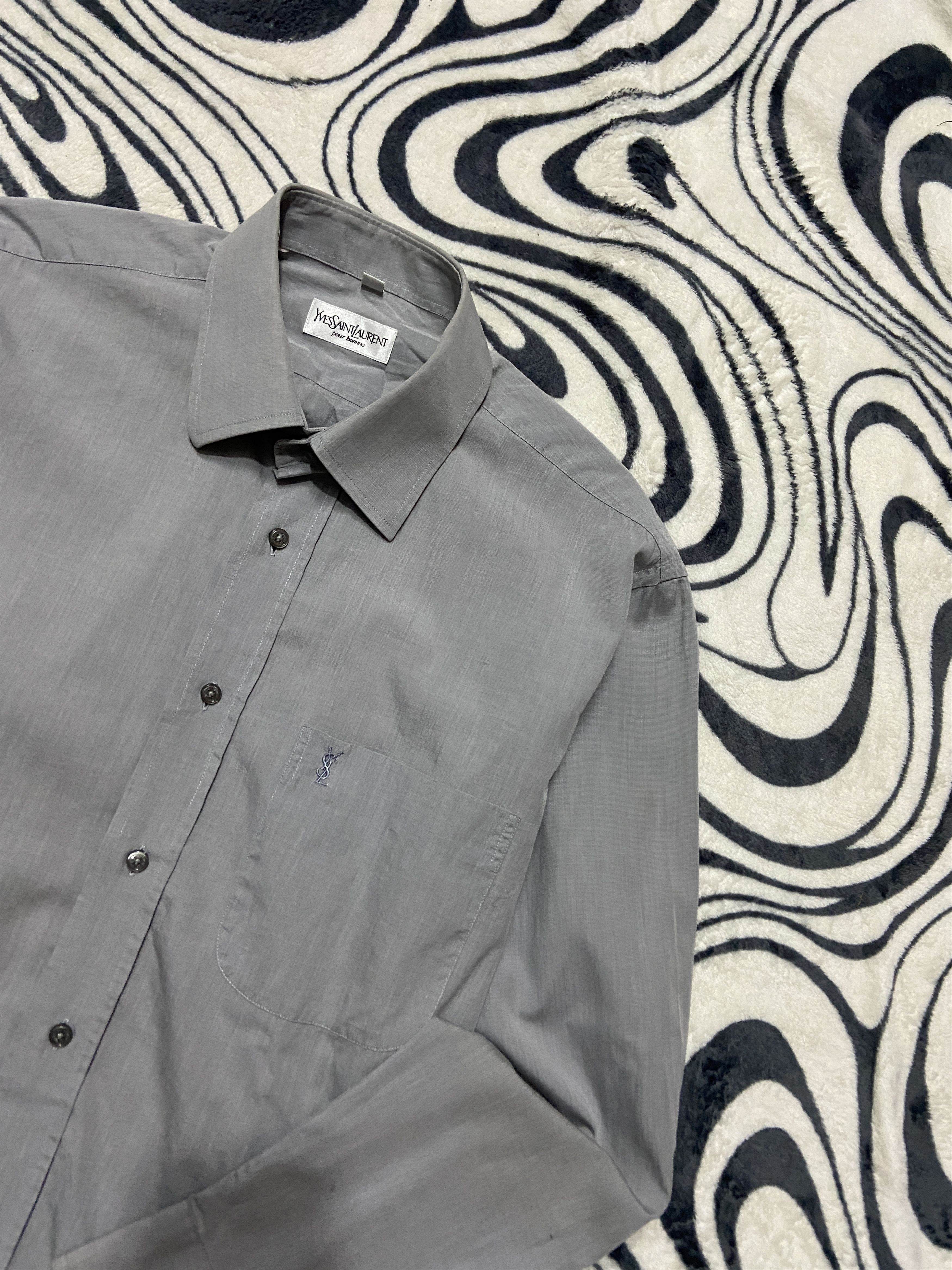 Yves Saint Laurent Yves Saint Laurent YSL Men's Long Sleeve Shirt Size US L / EU 52-54 / 3 - 2 Thumbnail