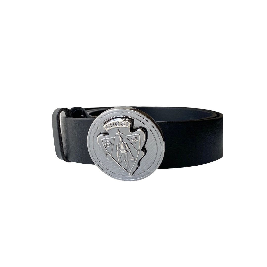 Gucci GUCCI Leather Calfskin Hysteria Belt 85 34 Black Size 30 - 1 Thumbnail