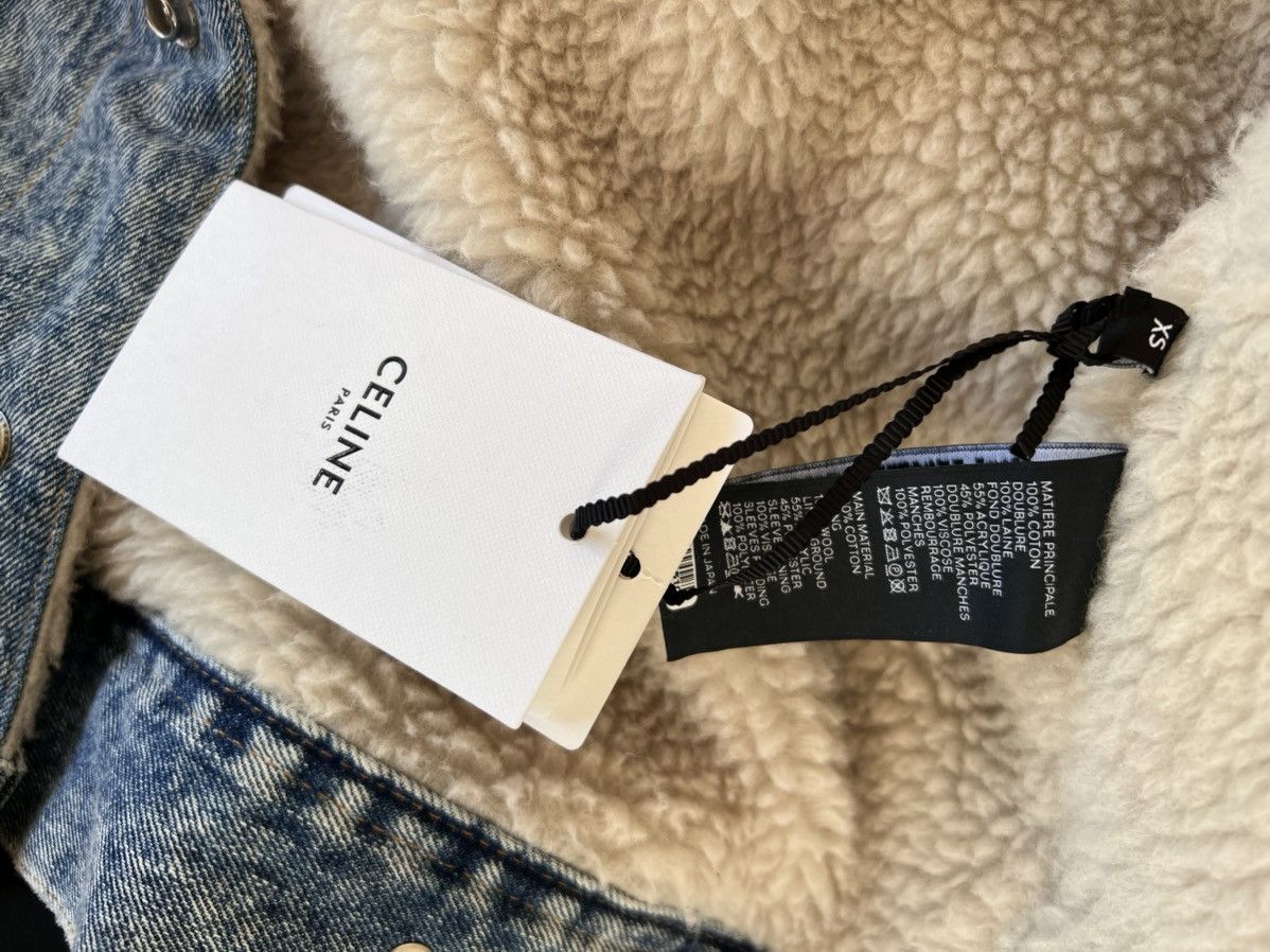 Celine × Hedi Slimane Celine Sherpa Jacket Denim XS Size US S / EU 44-46 / 1 - 7 Thumbnail
