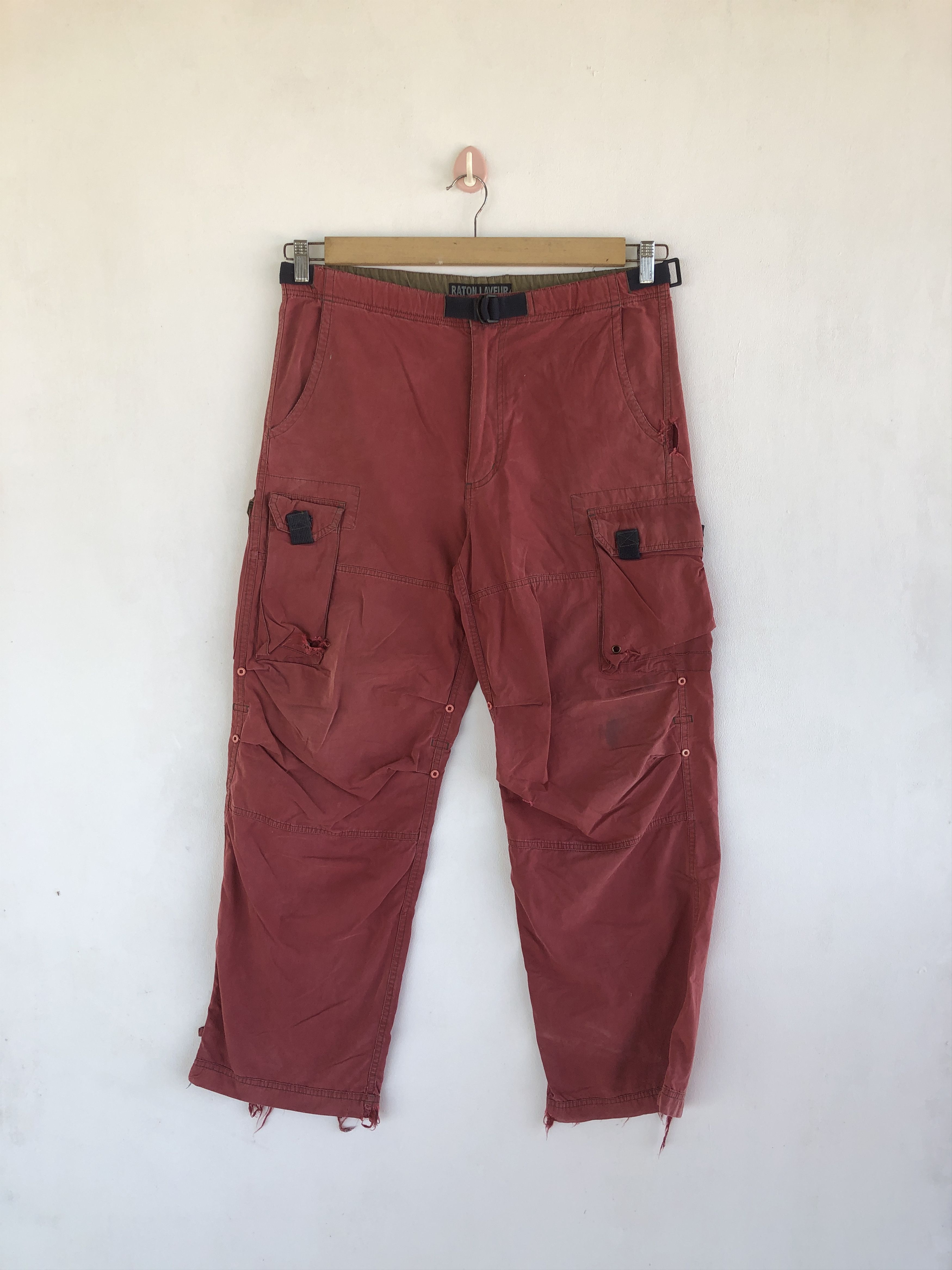 Japanese Brand × Vintage Japanese Cargo Pants Raton Laveur Multi Pocket Trousers Size US 34 / EU 50 - 1 Thumbnail