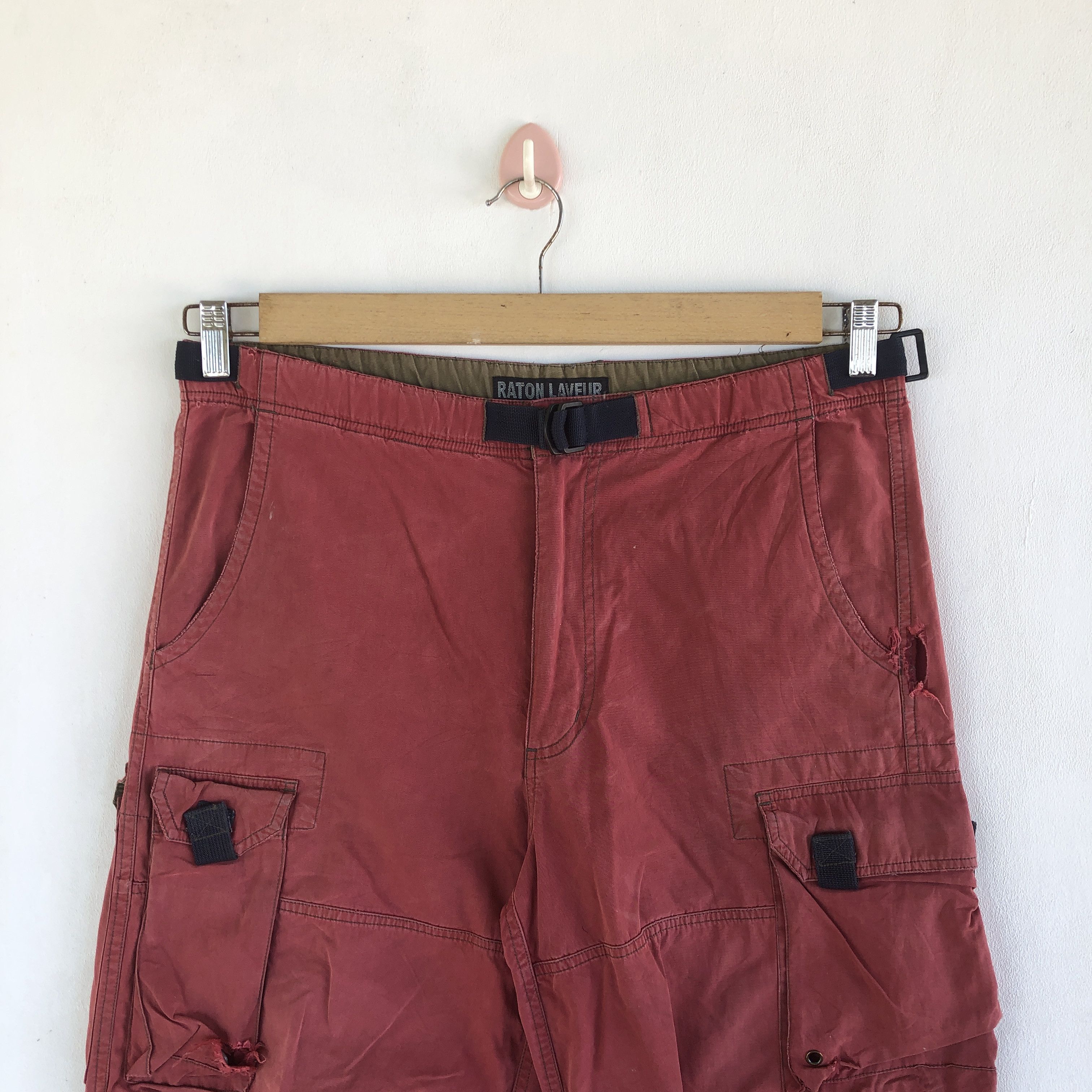 Japanese Brand × Vintage Japanese Cargo Pants Raton Laveur Multi Pocket Trousers Size US 34 / EU 50 - 5 Thumbnail