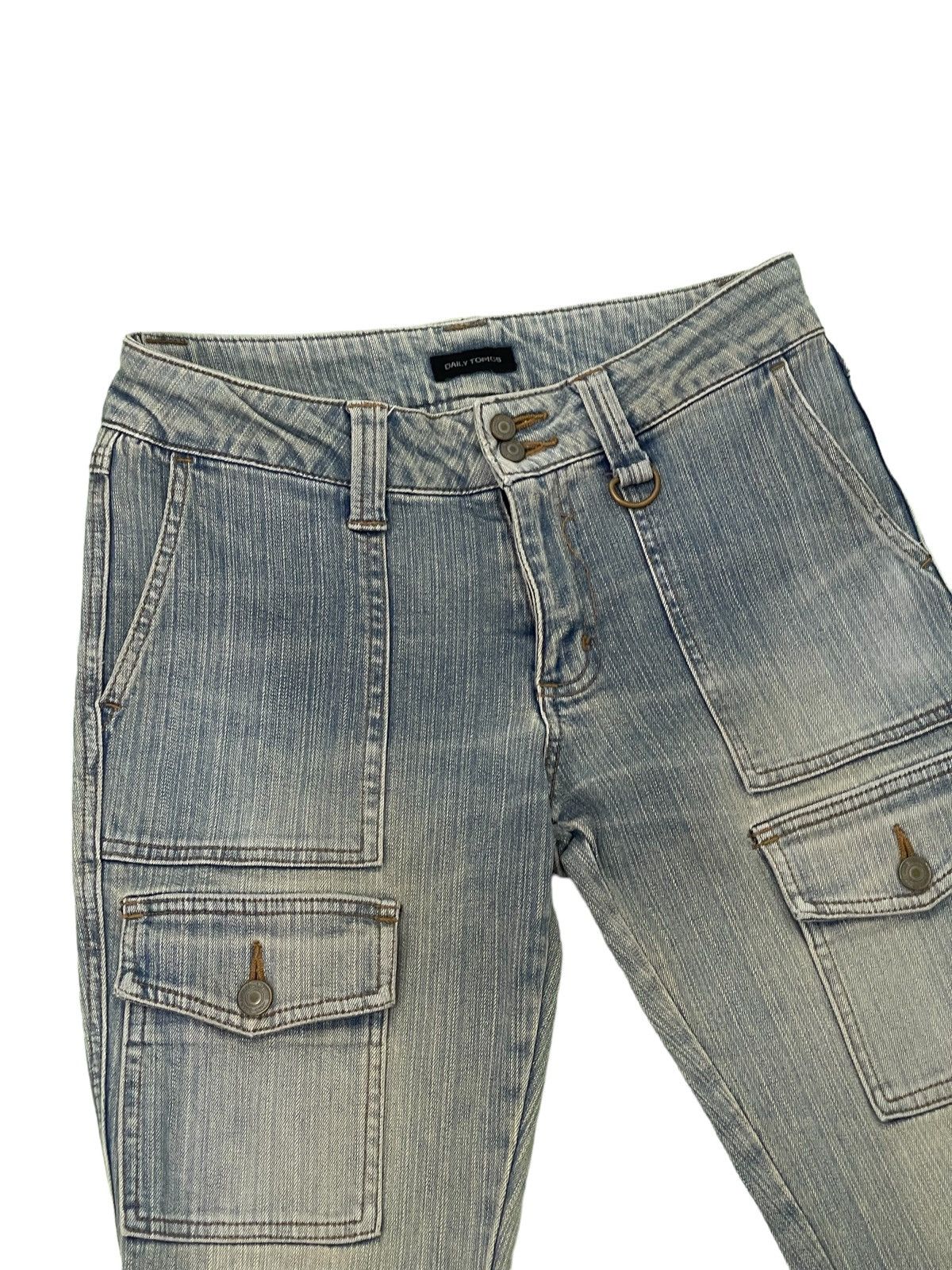 Japanese Brand Flare Jeans Daily Topics Low Rise Boot Cut Stretch 2🟦8 Size US 28 / EU 44 - 8 Thumbnail