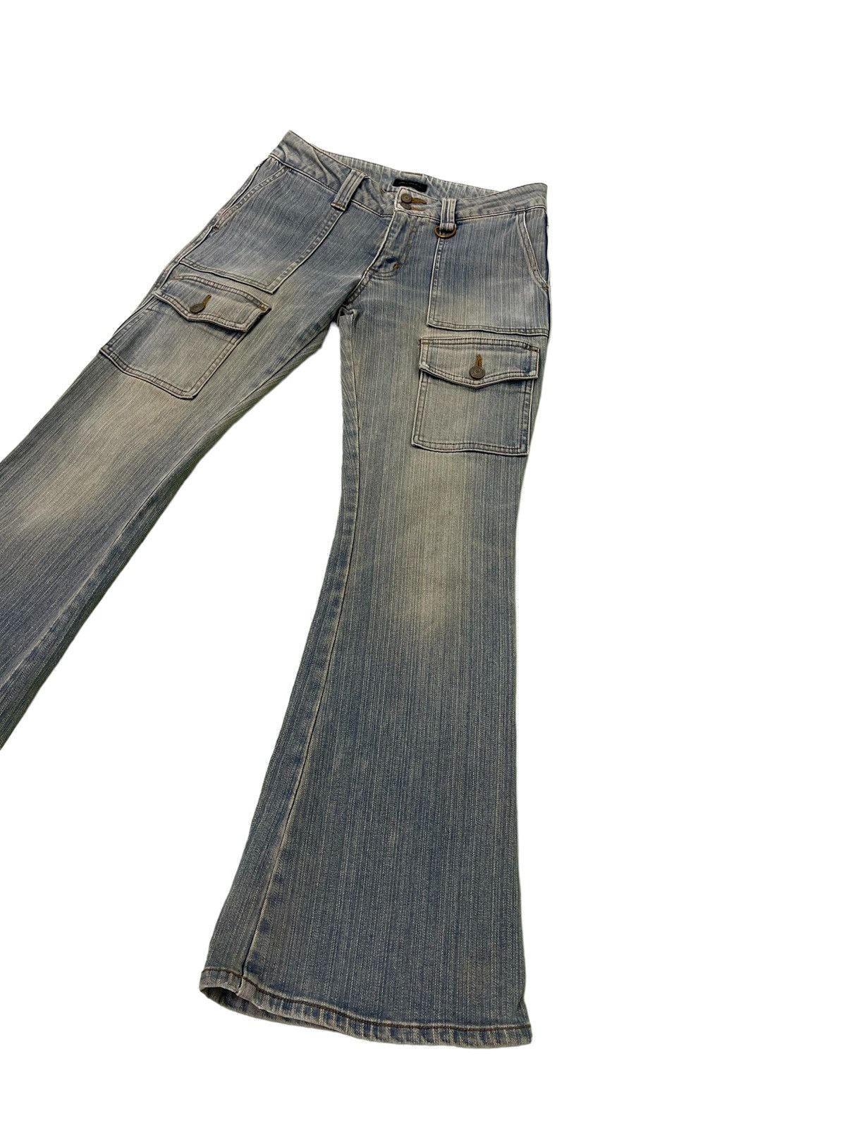 Japanese Brand Flare Jeans Daily Topics Low Rise Boot Cut Stretch 2🟦8 Size US 28 / EU 44 - 3 Thumbnail