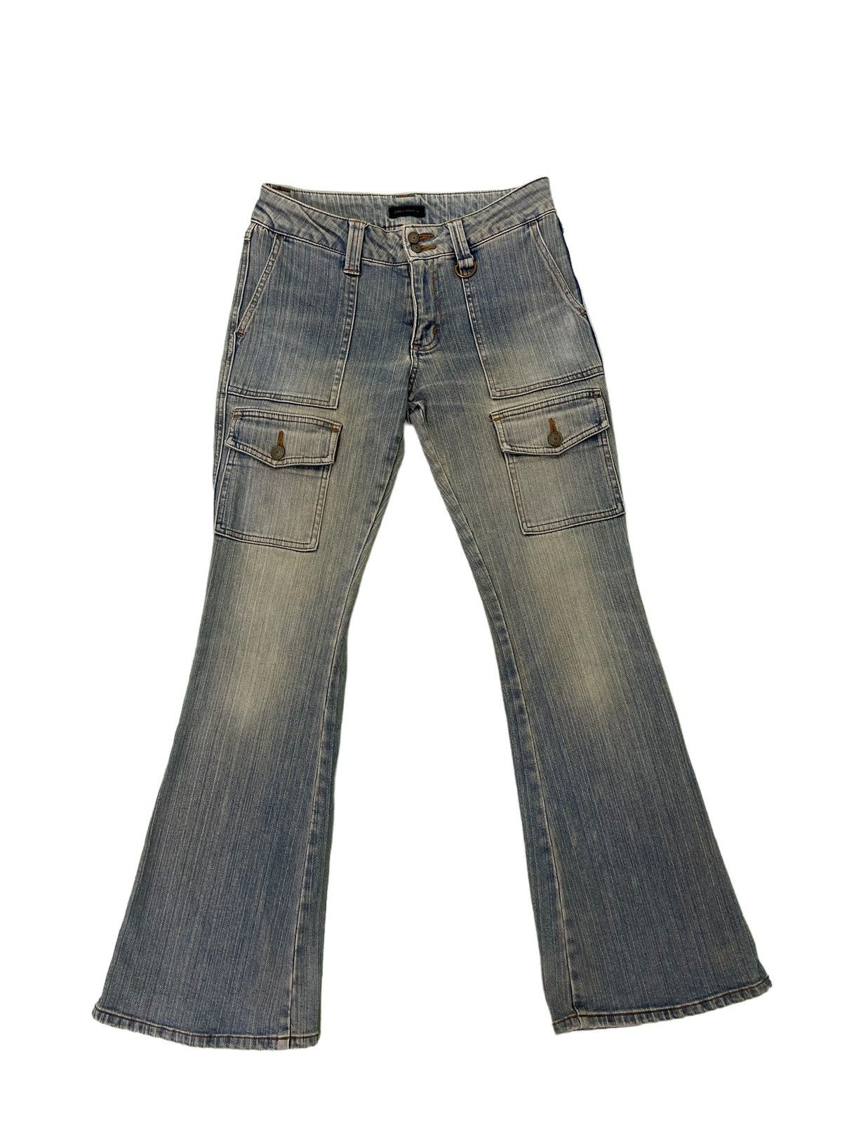 Japanese Brand Flare Jeans Daily Topics Low Rise Boot Cut Stretch 2🟦8 Size US 28 / EU 44 - 2 Thumbnail