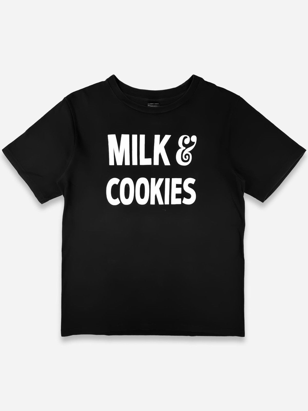 image of Number N Ine “Milk & Cookies” Tee in Black, Men's (Size Medium)