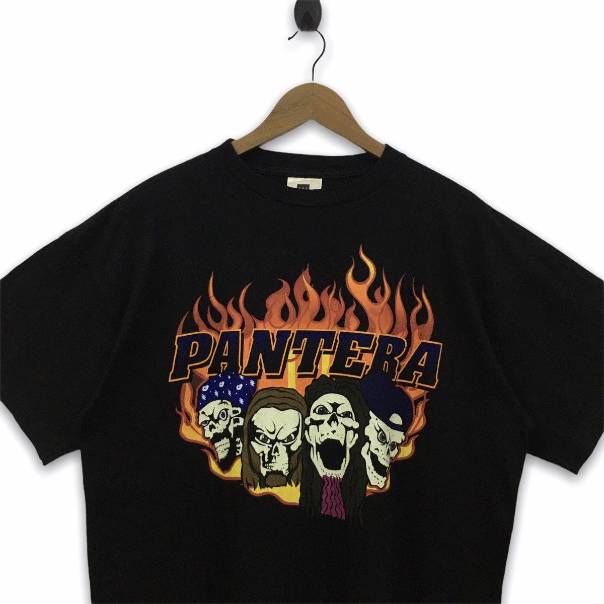 Band Tees × Vintage Vintage 1999 Pantera Glow In The Dark Printed Heavy Metal Size US XL / EU 56 / 4 - 7 Thumbnail