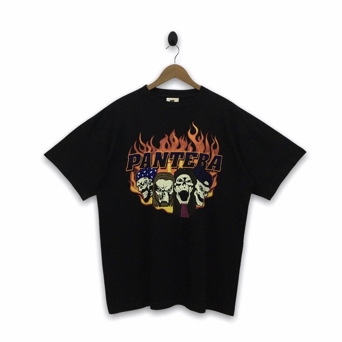 Band Tees × Vintage Vintage 1999 Pantera Glow In The Dark Printed Heavy Metal Size US XL / EU 56 / 4 - 1 Thumbnail