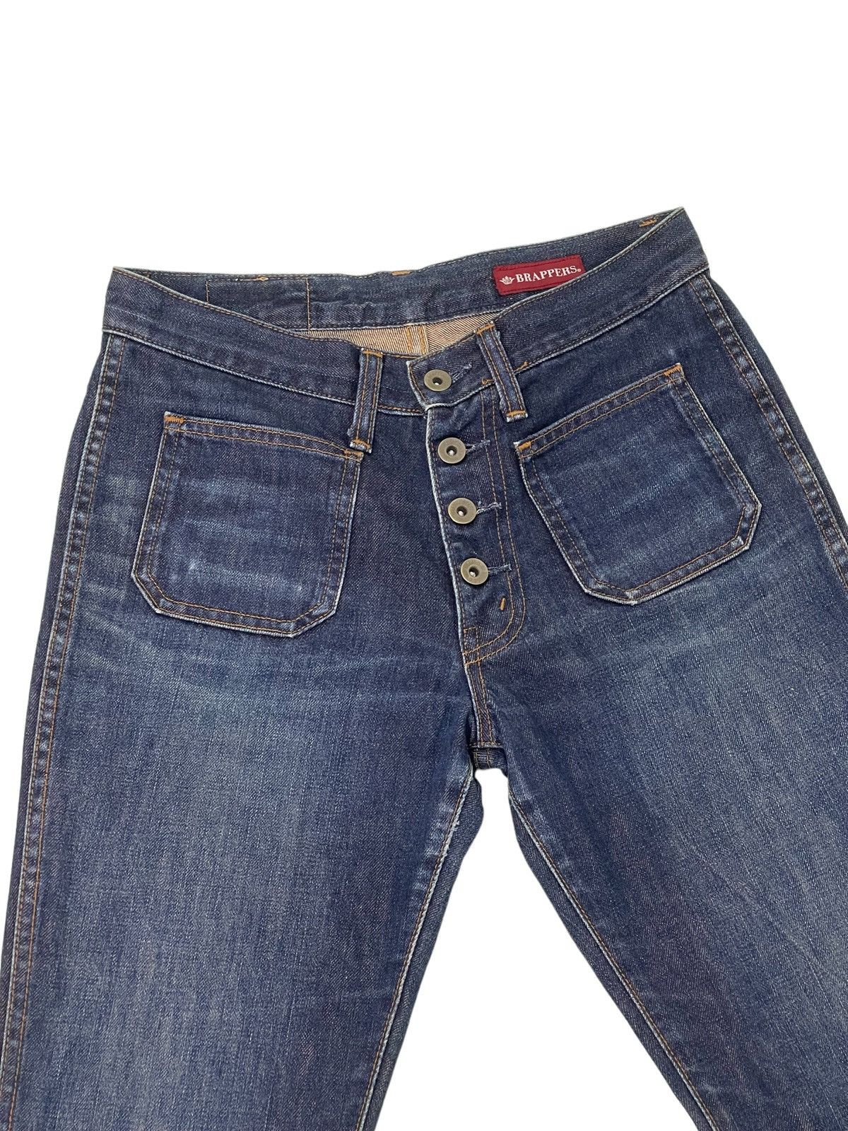 Japanese Brand Flare Jeans Brappers Japan Bell Bottom Denim 2🟦8 Size US 29 - 8 Thumbnail