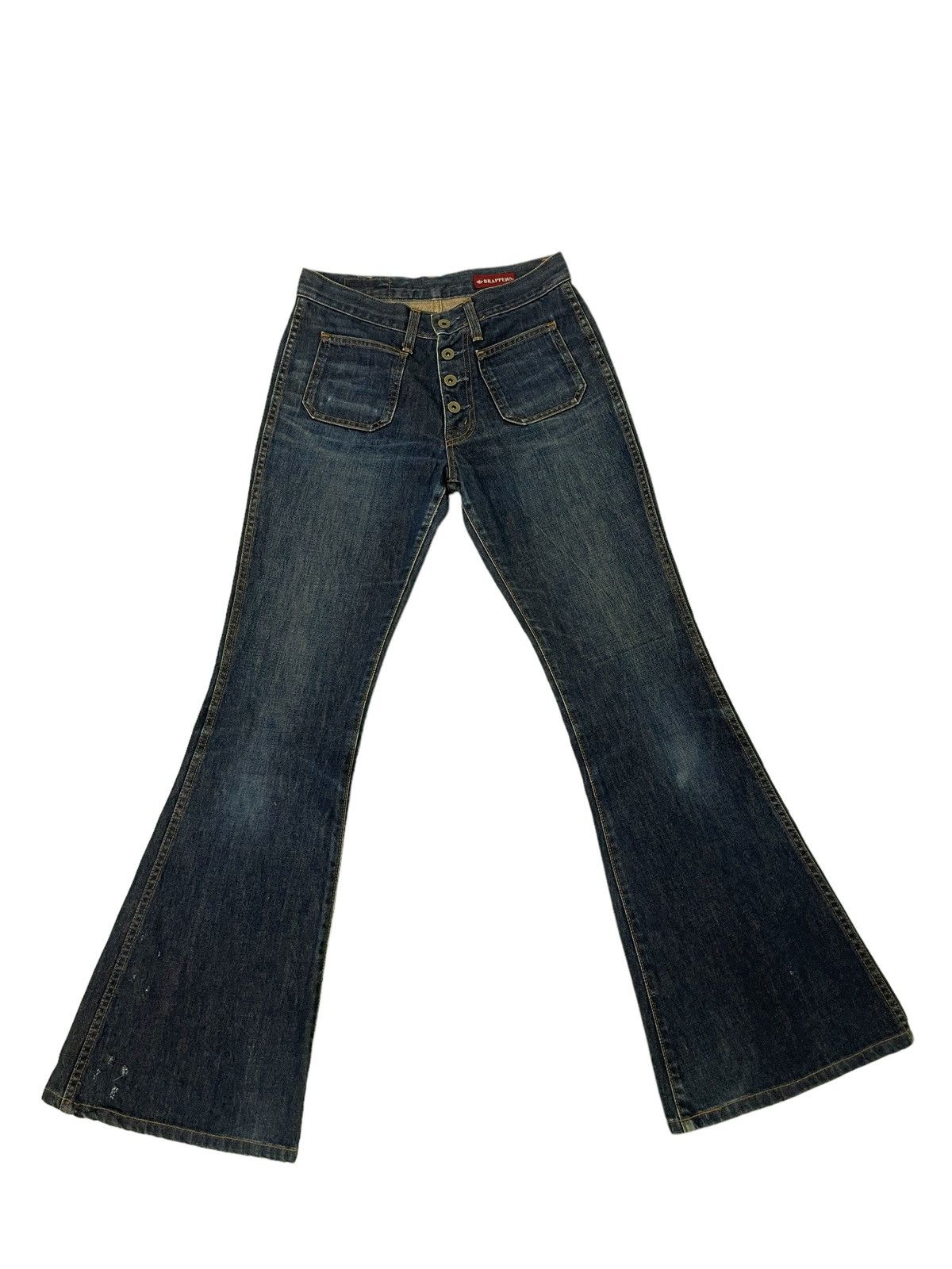 Japanese Brand Flare Jeans Brappers Japan Bell Bottom Denim 2🟦8 Size US 29 - 2 Thumbnail