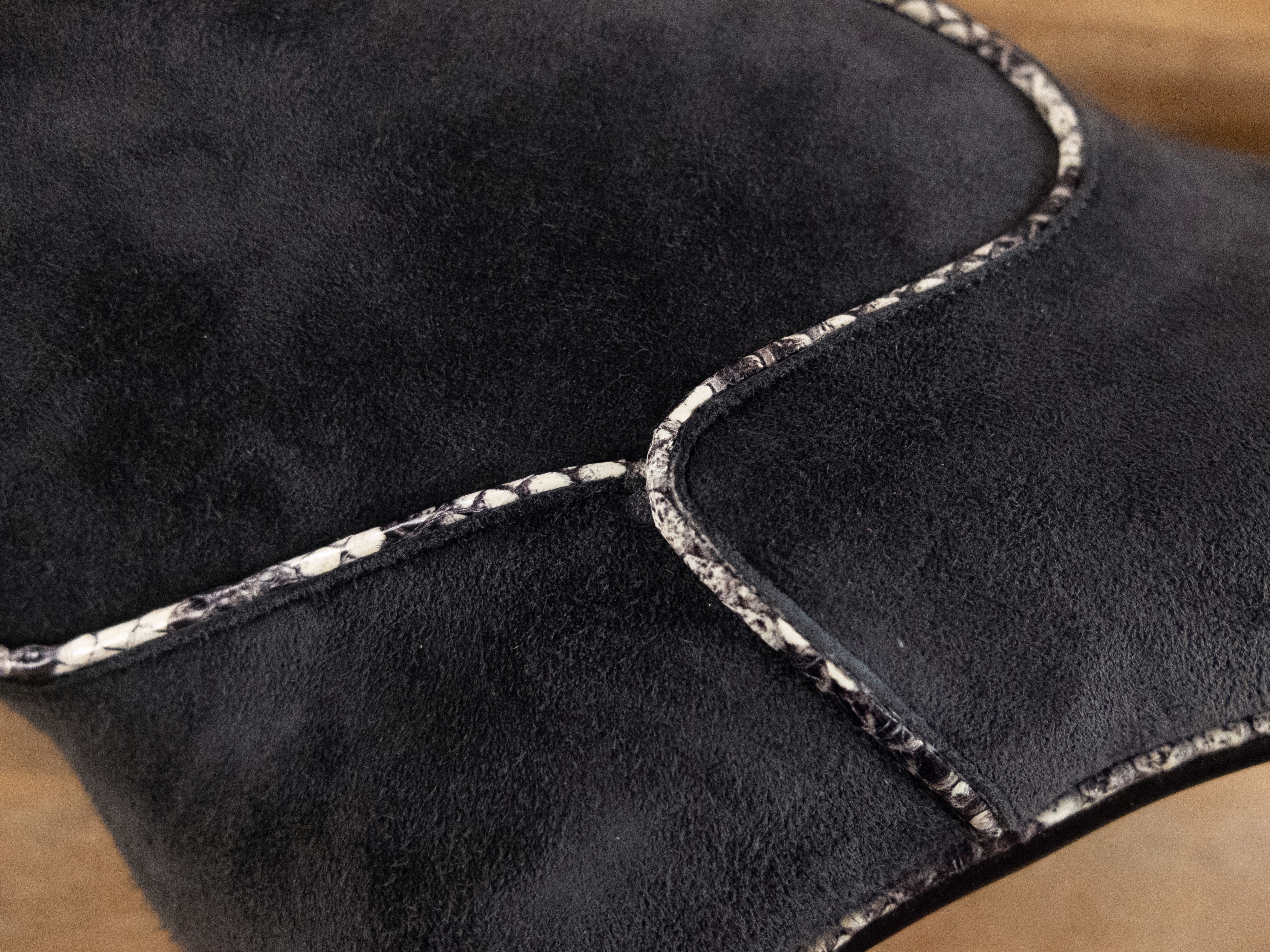 Christian Louboutin CHRISTIAN LOUBOUTIN Louloubotta gray black suede boots 38.5 Size US 8.5 / IT 38.5 - 6 Thumbnail