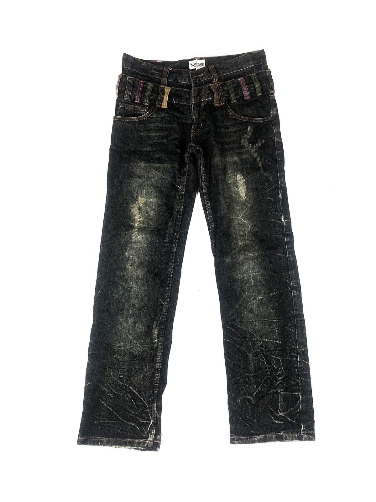Japanese Brand Japanese Brand Nylaus Double Waist acid wash jeans Size US 30 / EU 46 - 1 Thumbnail