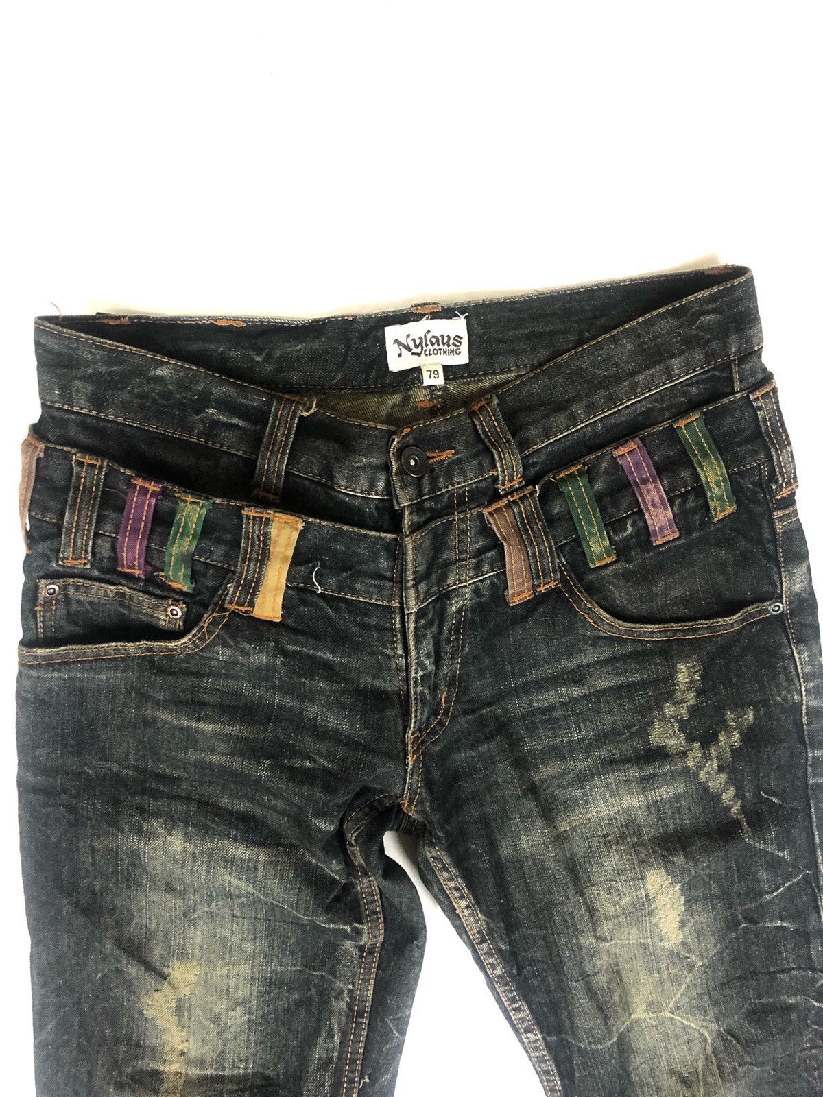 Japanese Brand Japanese Brand Nylaus Double Waist acid wash jeans Size US 30 / EU 46 - 7 Thumbnail