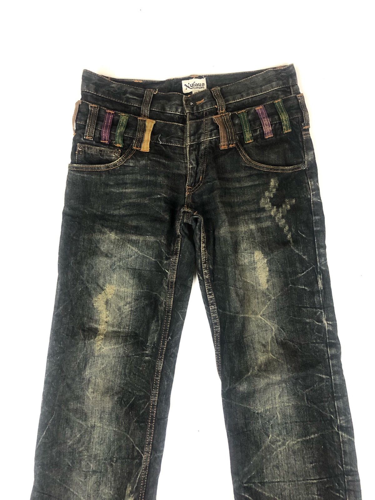 Japanese Brand Japanese Brand Nylaus Double Waist acid wash jeans Size US 30 / EU 46 - 3 Thumbnail