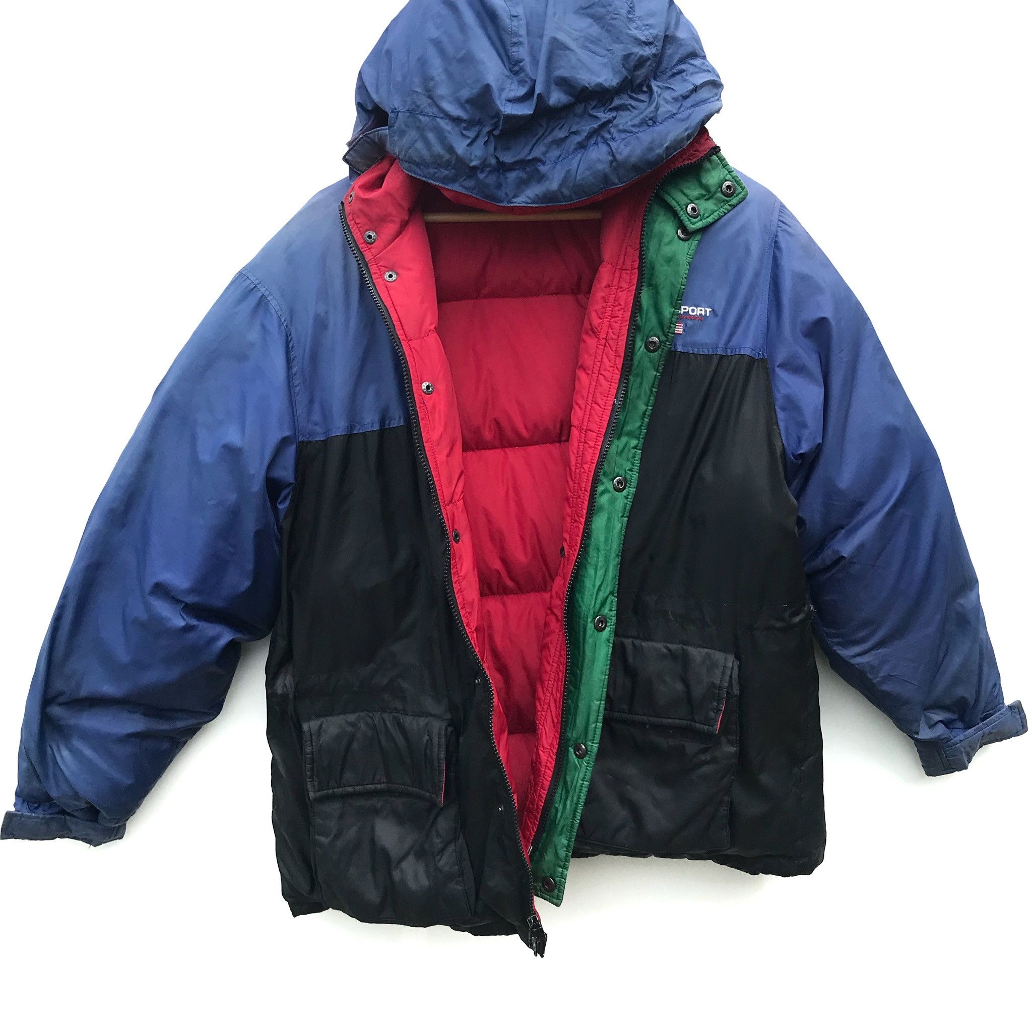 Polo Ralph Lauren Vintage polo sport multi colour puffer jacket Size US L / EU 52-54 / 3 - 3 Thumbnail