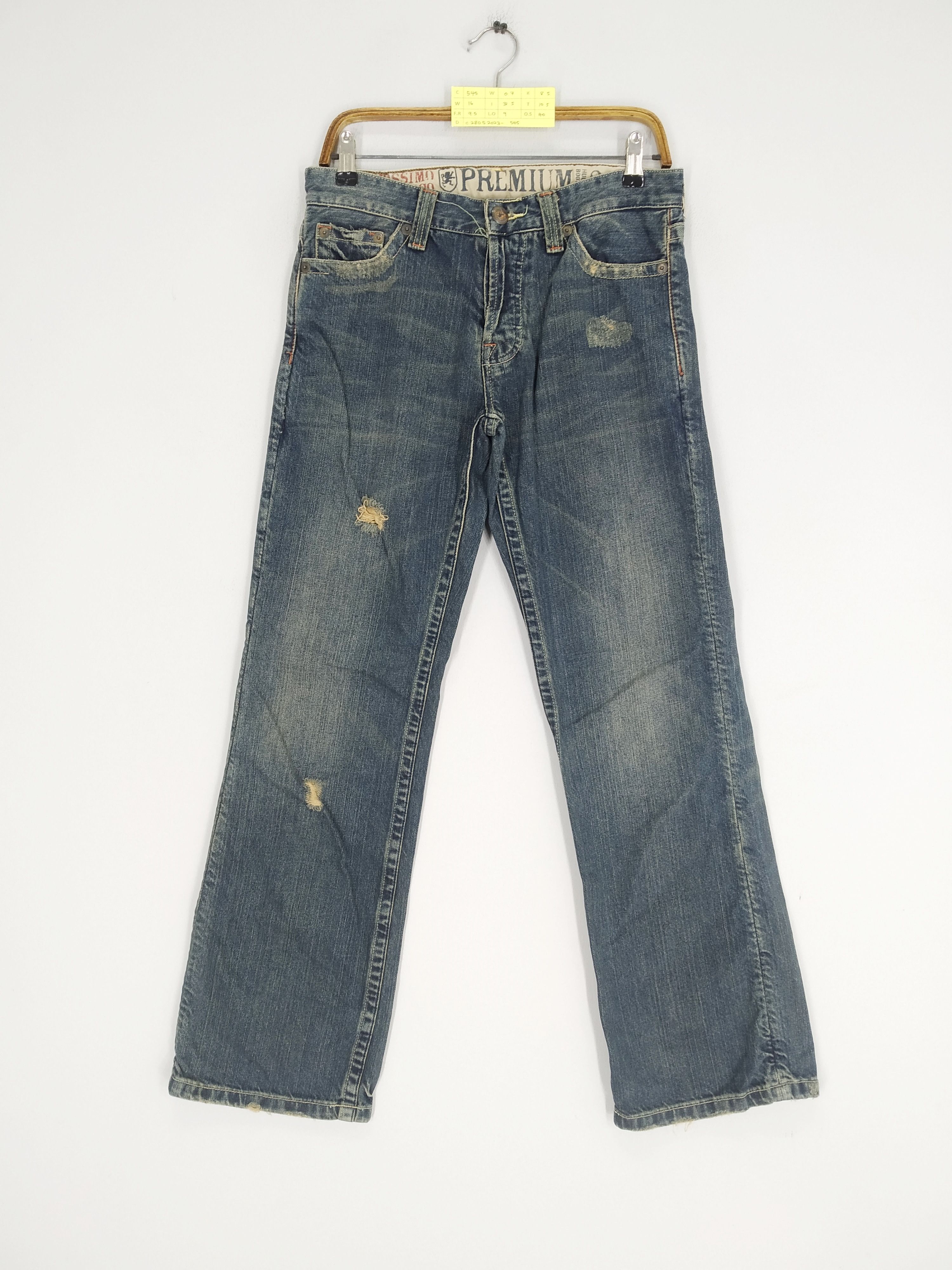 image of Distressed Denim x Hudson Vintage 90's Hudson Indigo Blue Stonewash Denim Jeans in Stonewash Blue (