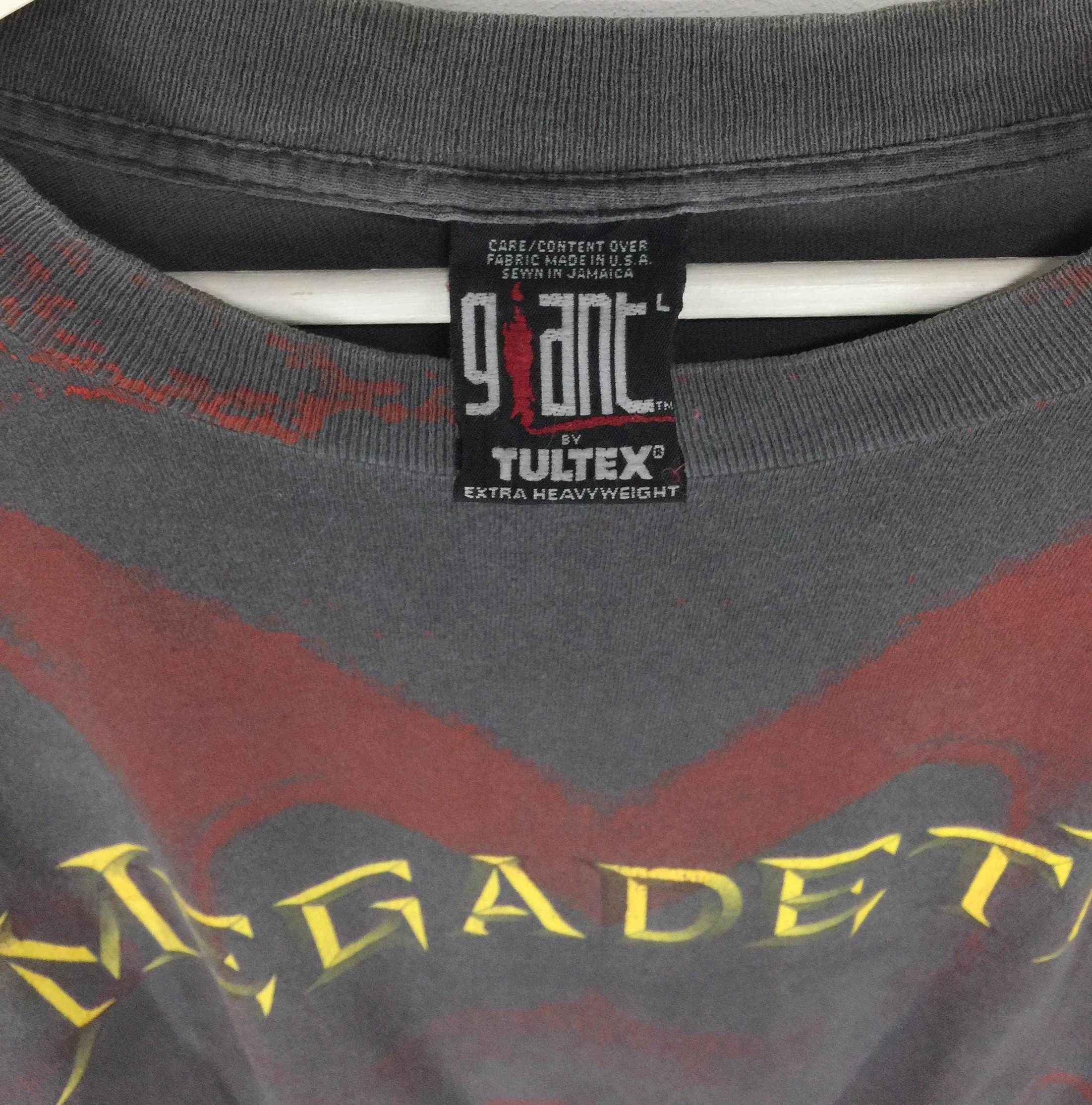 Band Tees × Vintage Megadeth thrash metal concer tour vtg 90s overprint tshirt Size US L / EU 52-54 / 3 - 7 Thumbnail