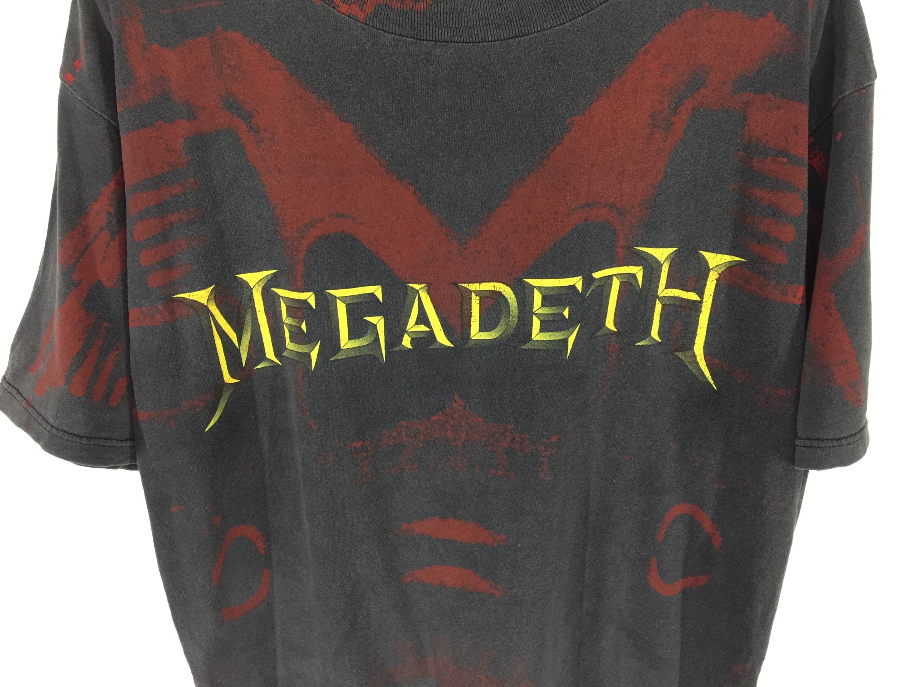 Band Tees × Vintage Megadeth thrash metal concer tour vtg 90s overprint tshirt Size US L / EU 52-54 / 3 - 4 Thumbnail