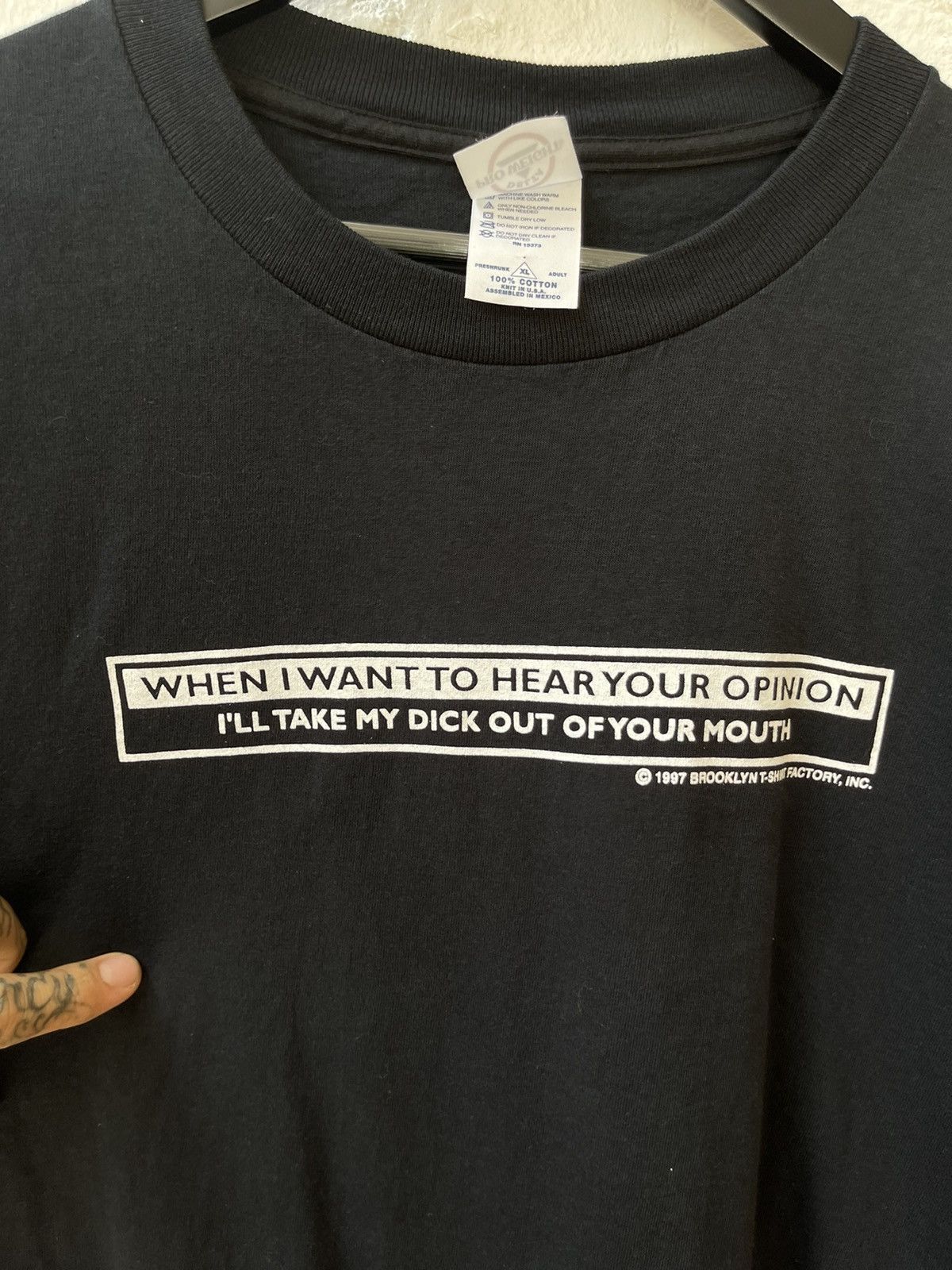 Vintage Vintage CRAZY TAKE MY DICK OUT YOUR MOUTH SHIRT 4Gseller Size US XL / EU 56 / 4 - 5 Thumbnail
