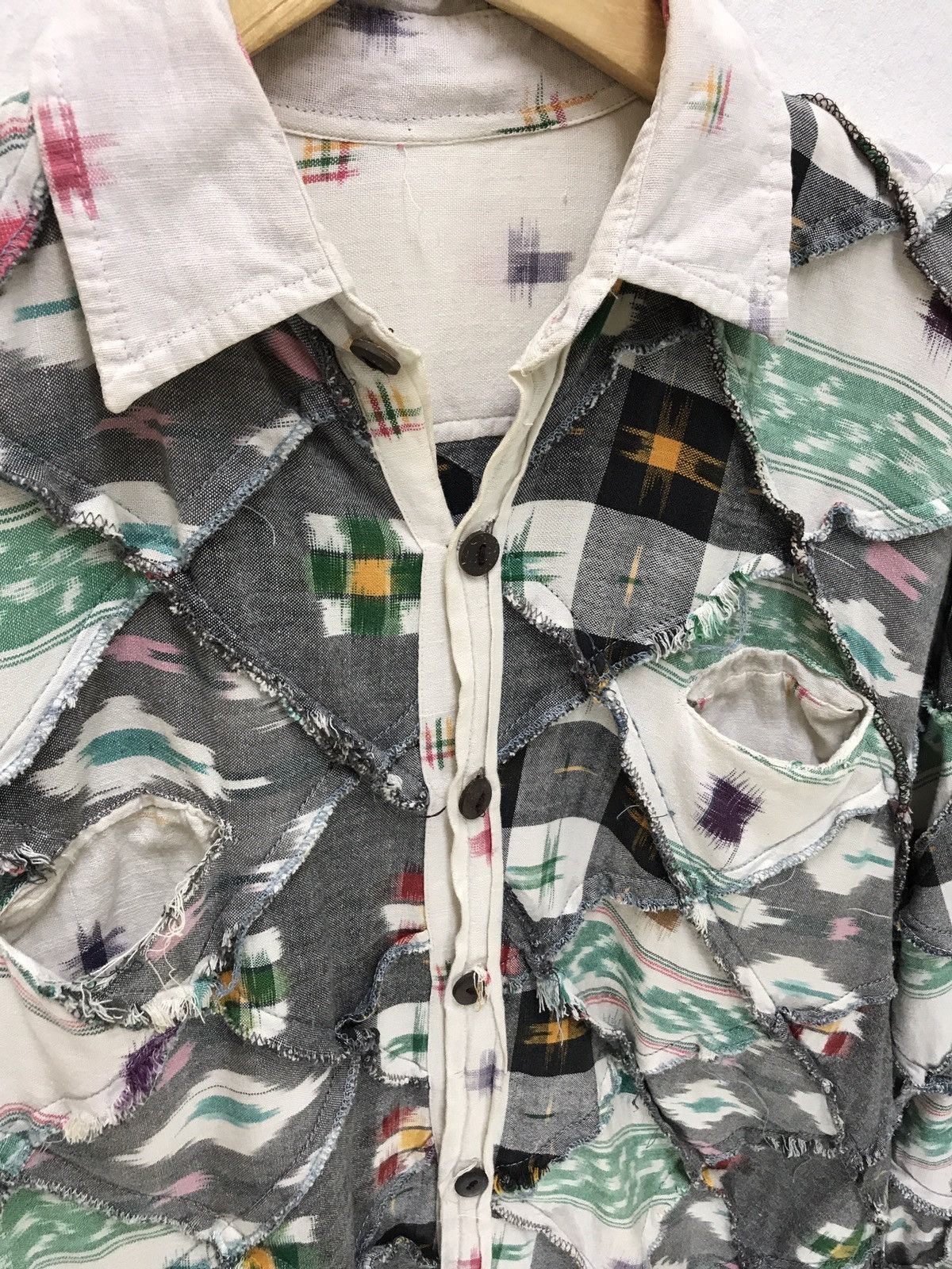 Japanese Brand El Rodeo Patchwork Shirt Button Up 5🟩9 Size US M / EU 48-50 / 2 - 3 Thumbnail