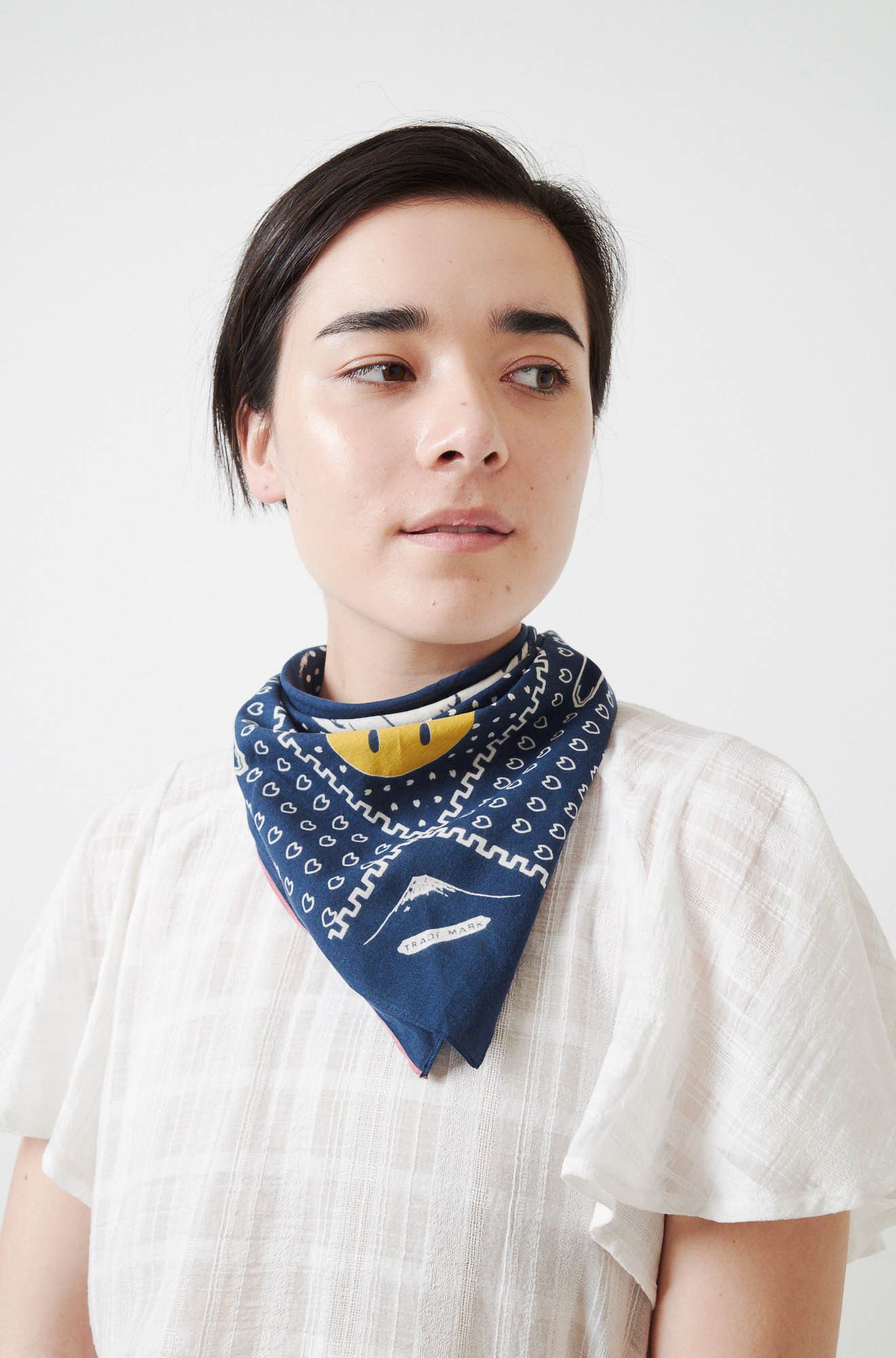 Kapital Kapital Mt. Fuji Smiley Bandana Size ONE SIZE - 4 Thumbnail
